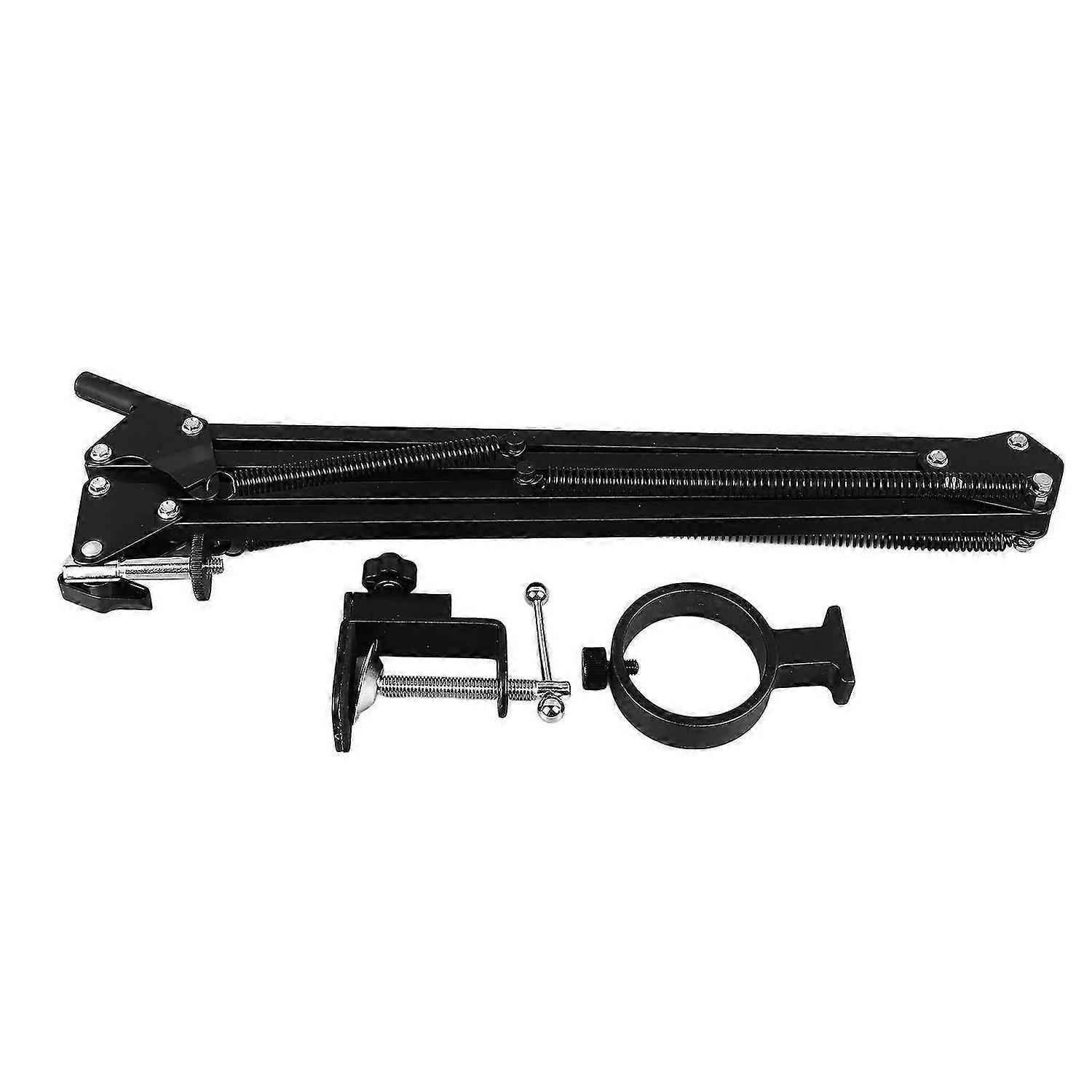 Monocular Microscope Flexible Stand 360 Degree Adjustable Arm and 42mm Lens Ring Set Industrial Camera Foldable Bracket