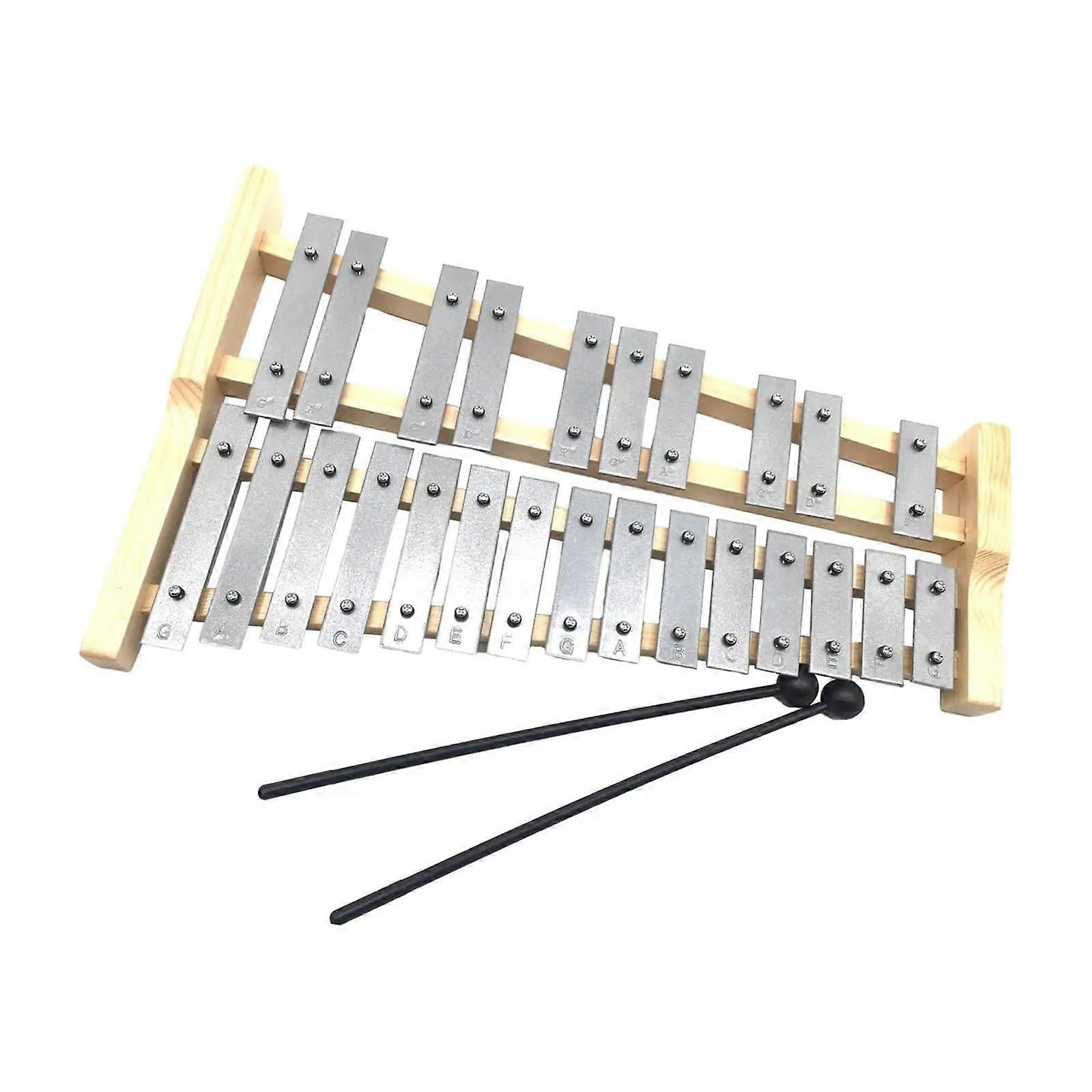 Xylophone Aluminum Xylophone with Wooden Frame, Portable, Professional, Compact Color1