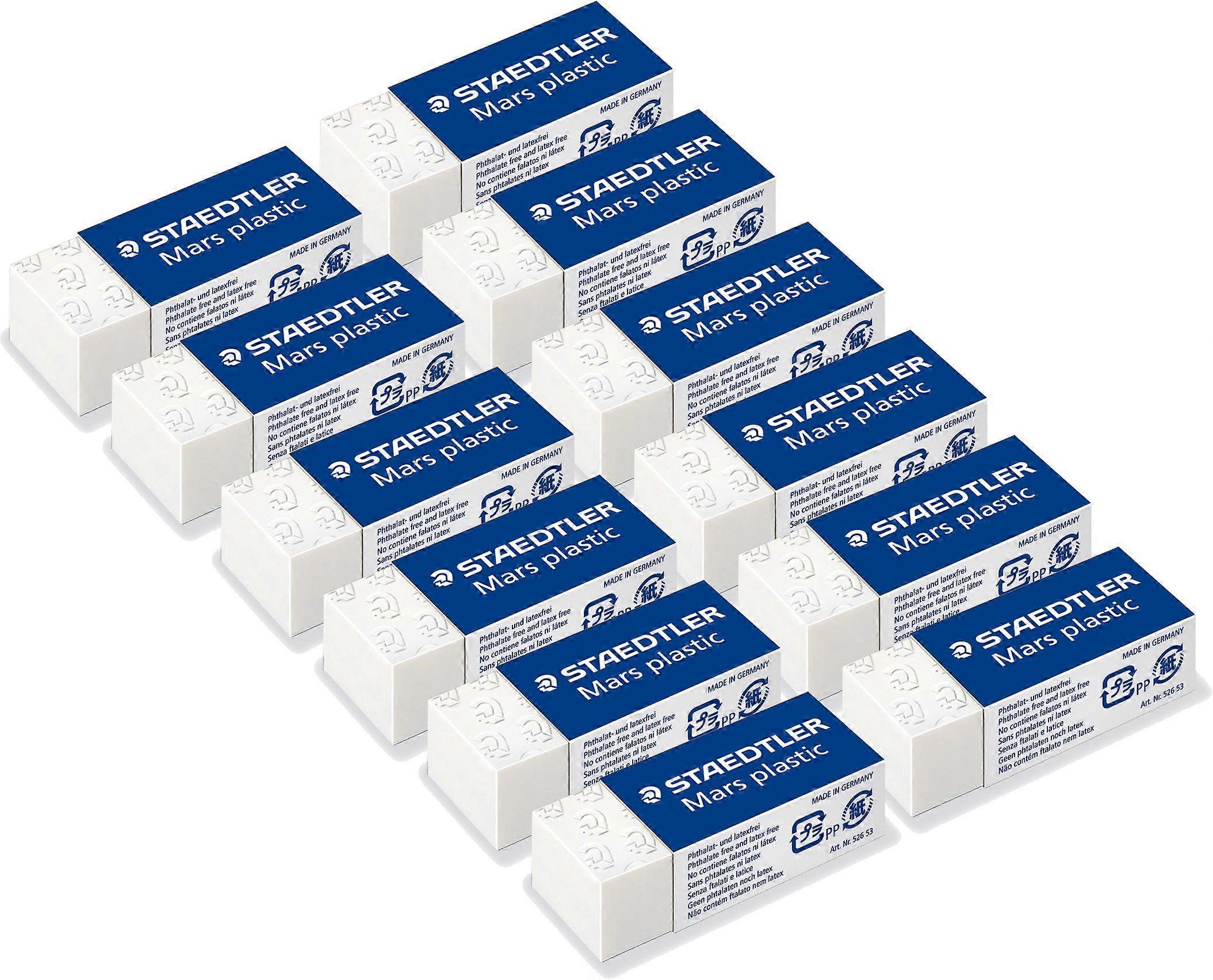 526 53 ABK3D Mars Plastic Rubber Mini Phthalate and Latex Pack of 3 on Blister Card (3), White