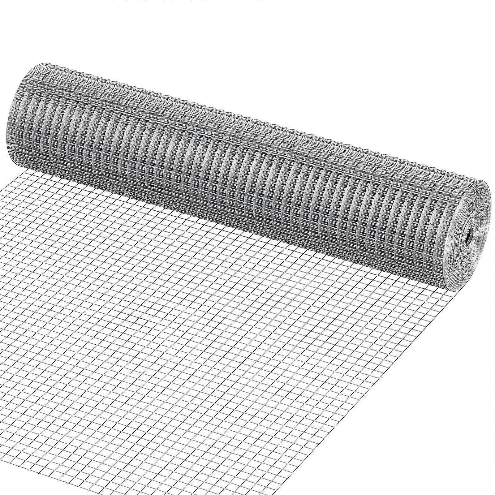 Hardware klut, 1 / 2 tommer 24in x 25 ft 19 Gauge, Varmgalvanisert netting Roll, Chicken Wire Fekting, netting for kaninbur, hage, liten 