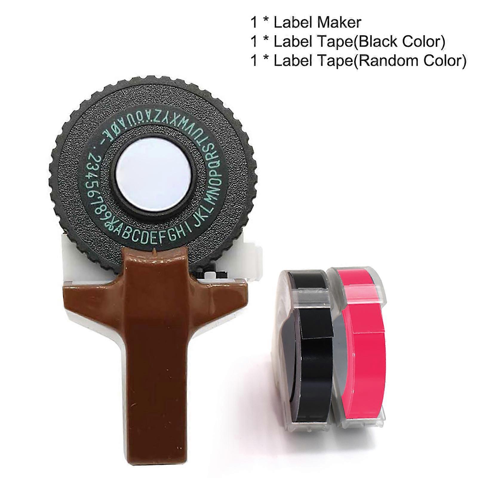 Mini Portable Manual Maker DIY 3D Embossing Writer Printer Typewriter with Plastic PVC 9mm Label Tapes Lettering Machine