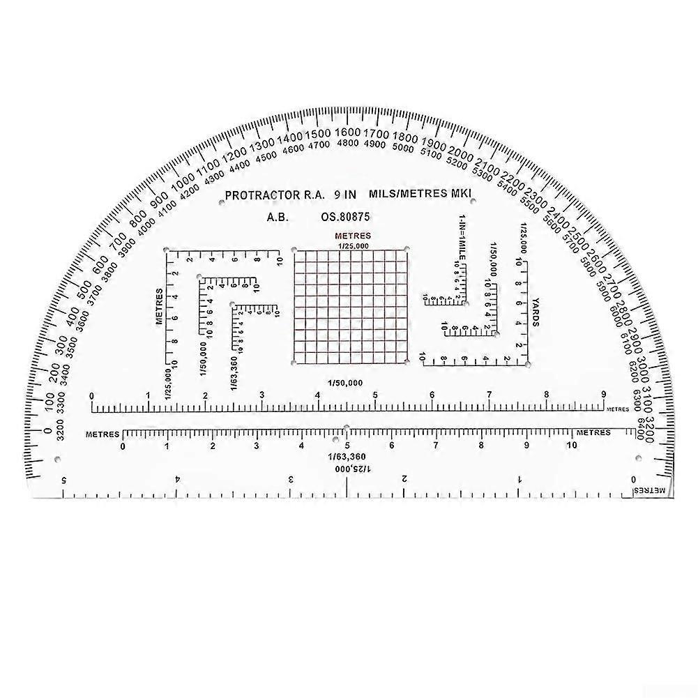 Geographical navigation ruler with clear printed scales, teaching accessory (MP3)