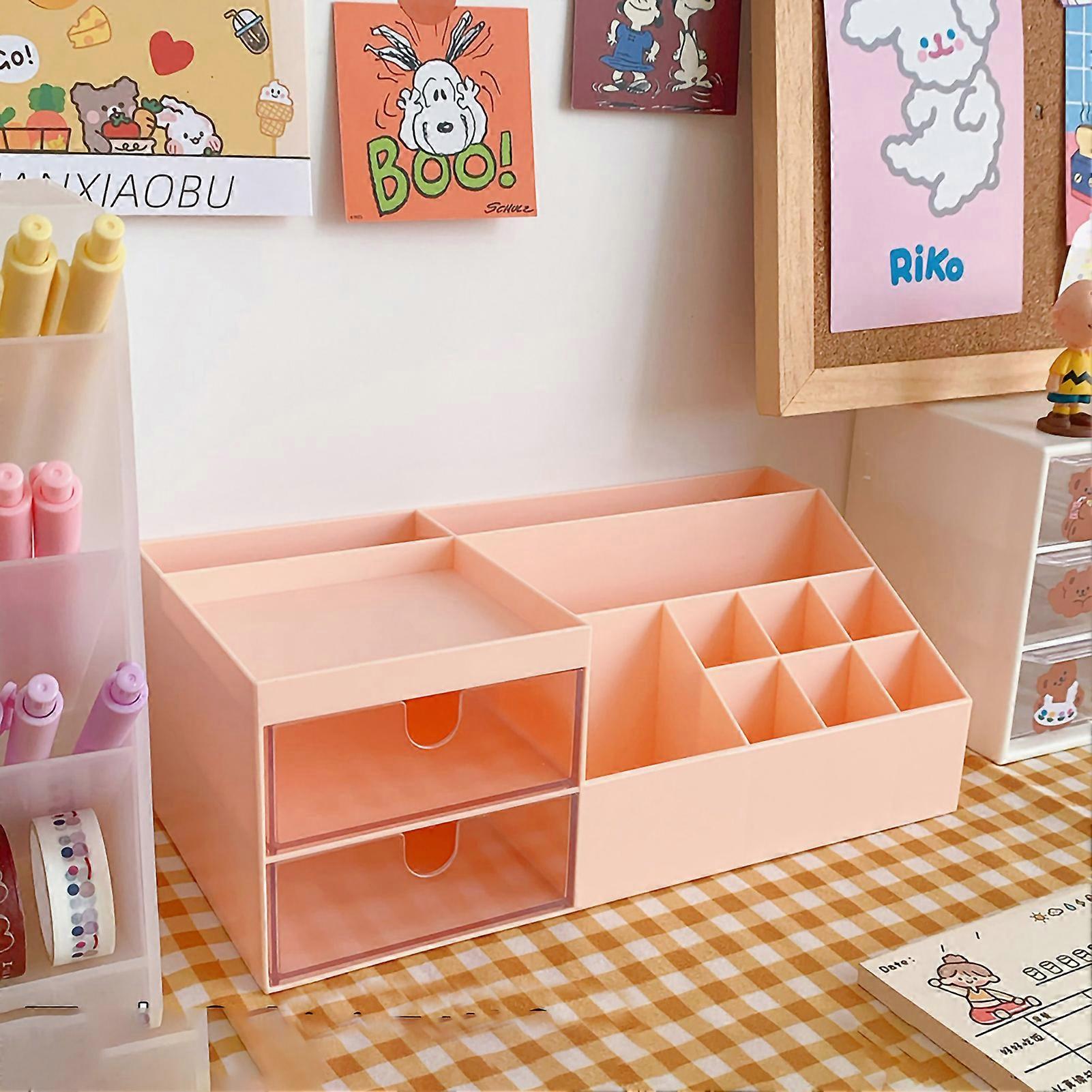 Desktop Storage Multi Grid Design Cute Beautiful Desktop Organizer Storage Box for Stationery Pens