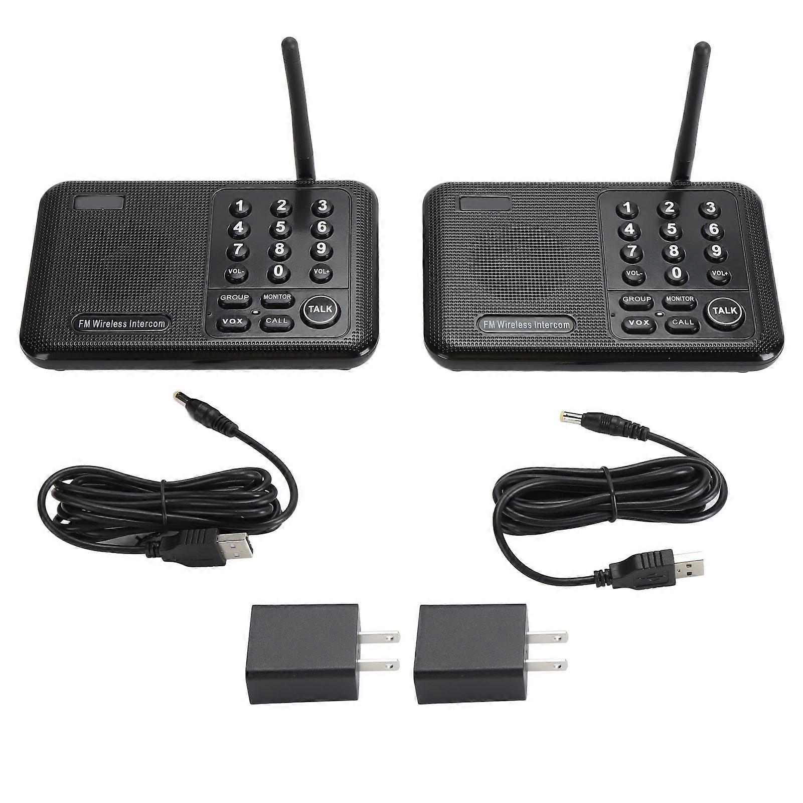 Wireless Intercom System 3280ft Range, 10 Channels, Anti-Interference, 8 Speed Volume