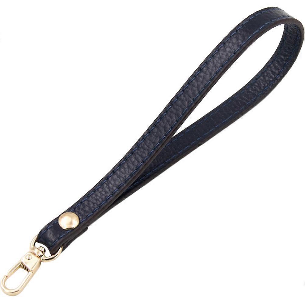 Clutch Strap with Navy Lychee Pattern – Comfortable Wristlet Accessory for Men and Women, Replacement for Purses and Wallets