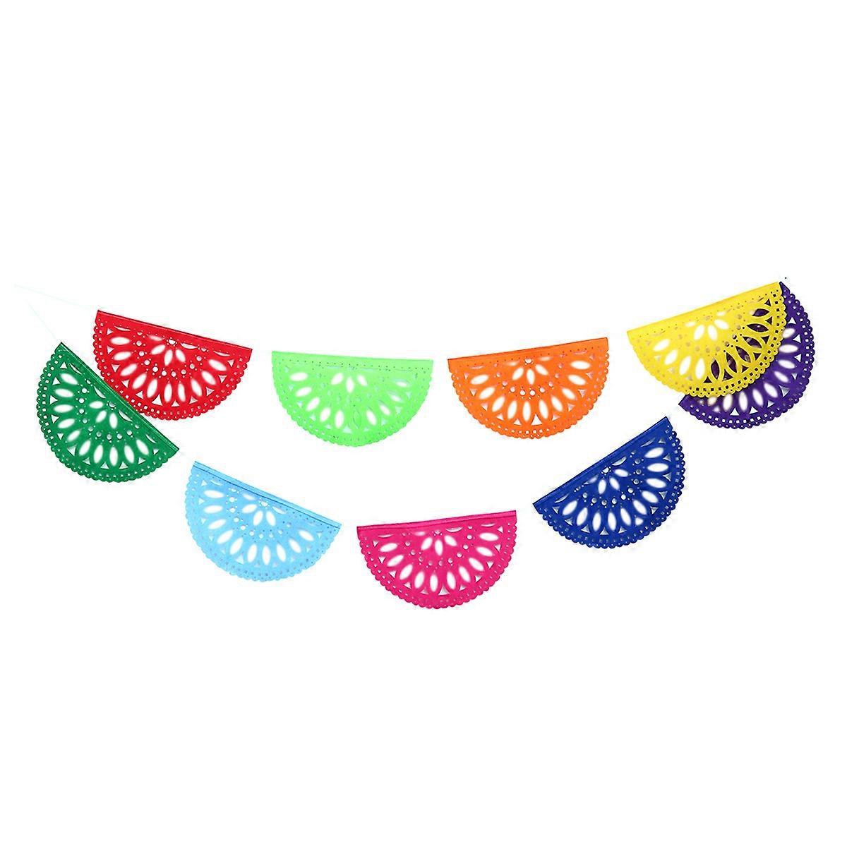 Day of the Dead Garland Mexican Style Party Supplies Semicircle Felt Banner Hanging Decoration 1Set