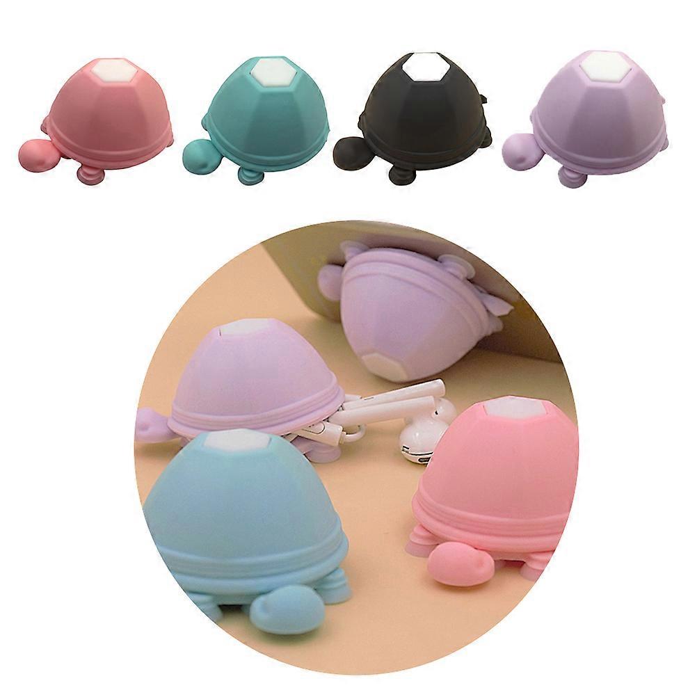Cable Organizer Turtle Silicone Phone Holder Suction Cup Stabilizer Purple 7.00X5.00X2.30CM Earphone Wrap 2Pack