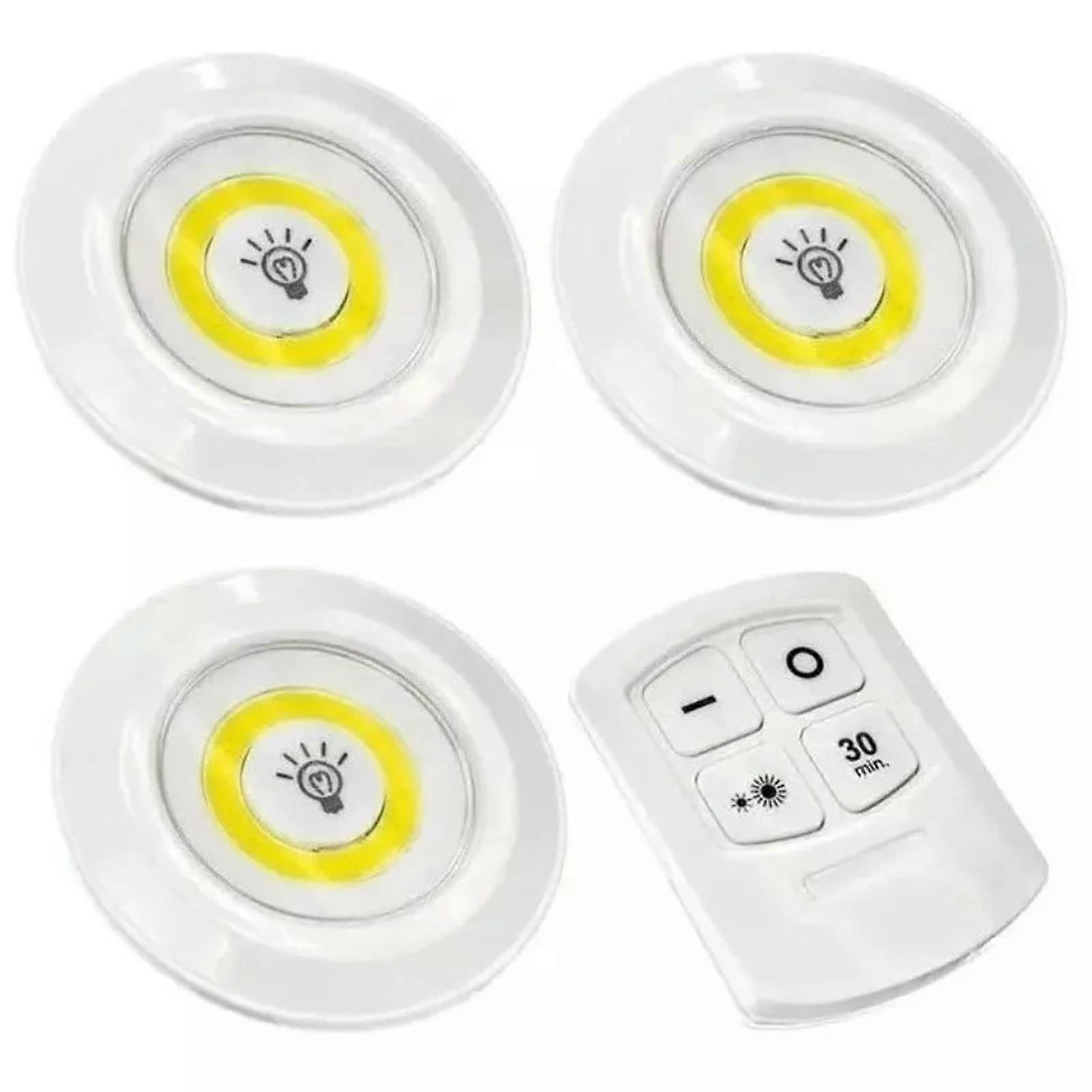 Cob Smart Remote Control Night Light, Decorative Kitchen Cabinet Stairs Aisle Bathroom Lighting Mini Touch LED Light with Remote Control
