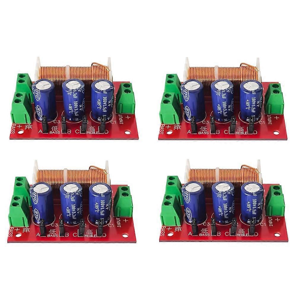 4pcs 400W Speaker Crossover 2 Way Audio Adjustment Tweeter Bass Speaker for 216 Ohm