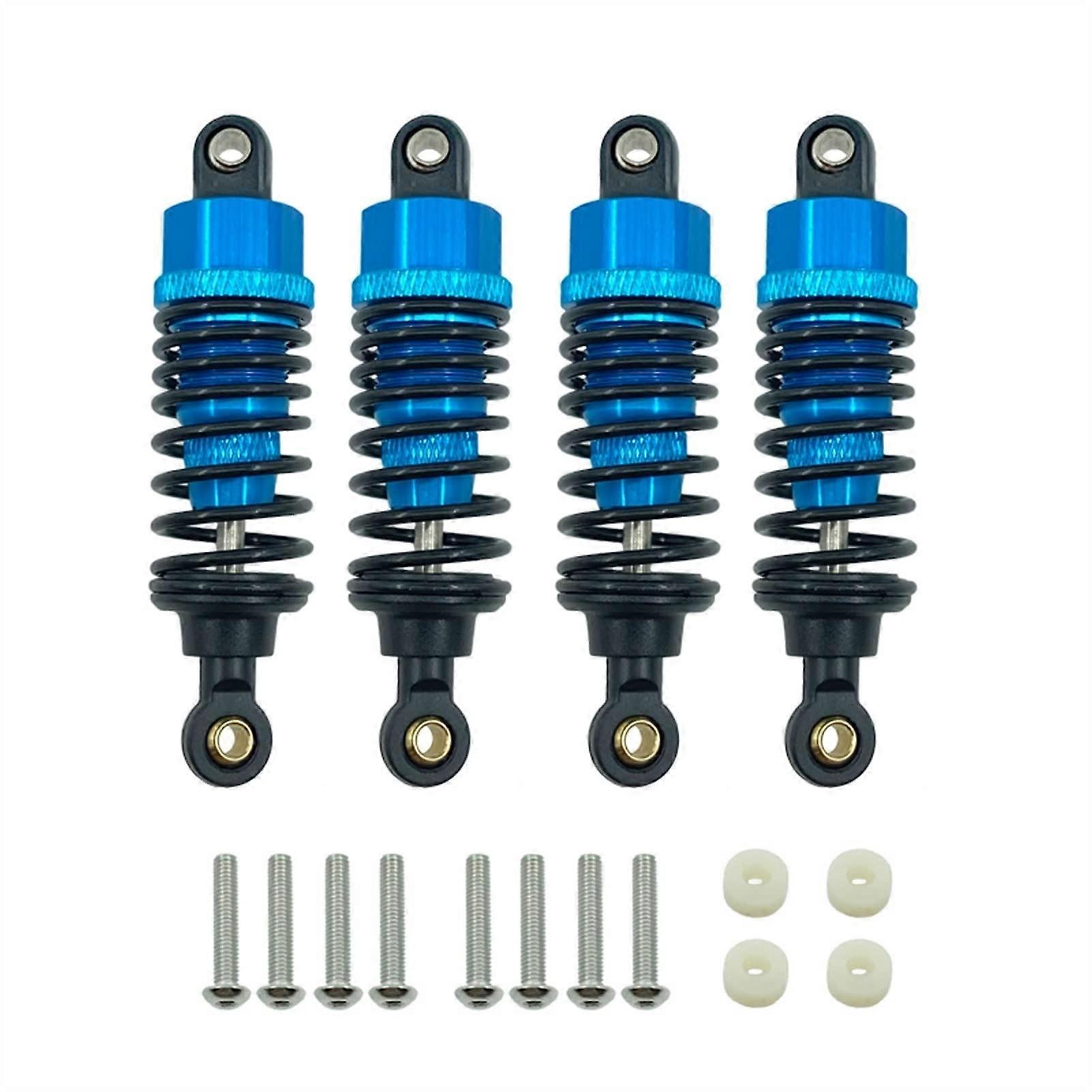 RC Car Accessories 4pcs Aluminium Alloy TT01 Shock Absorber Set for Tamiya TT01 1/10 Upgrade Parts (Color: Blue)