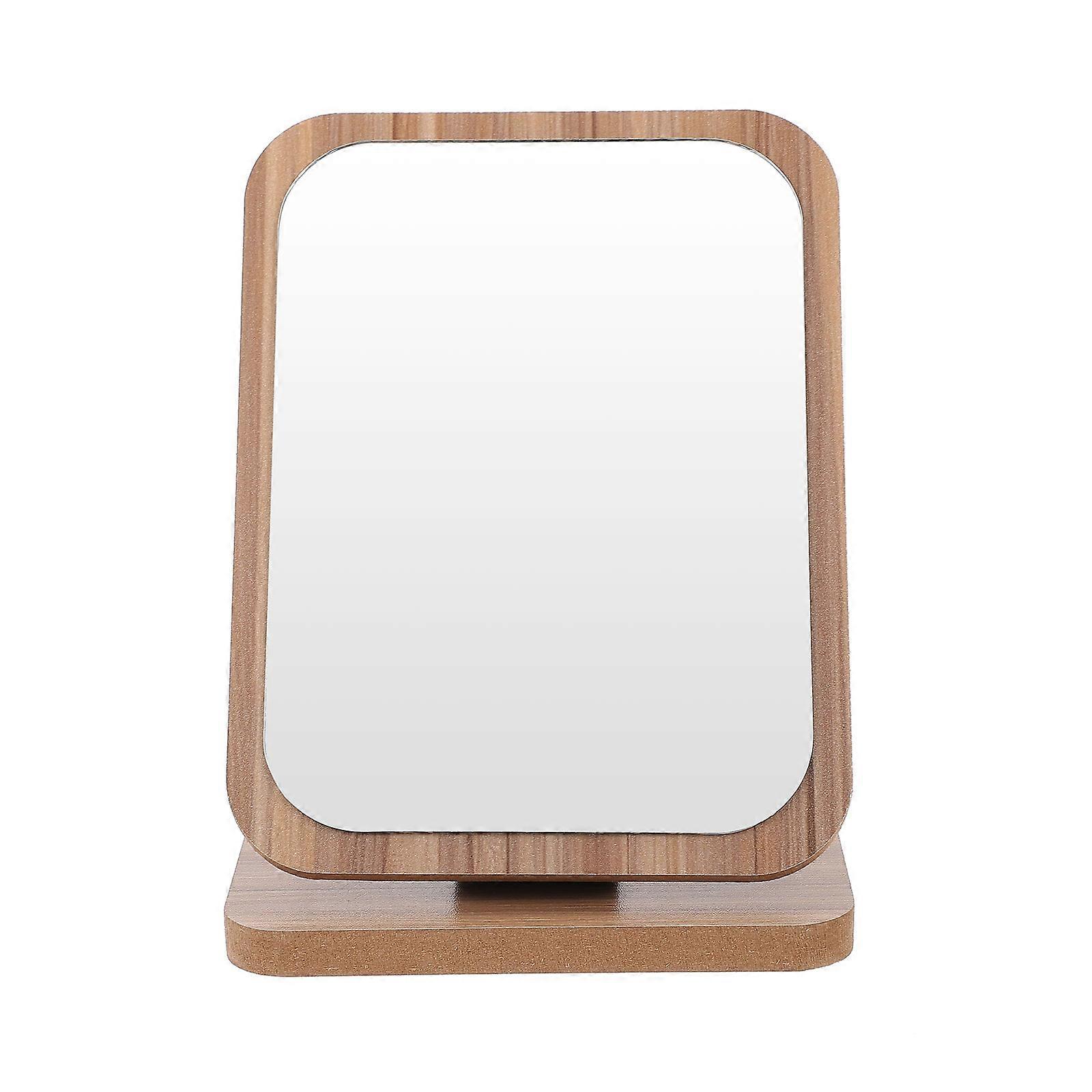 Portable Makeup Desktop Mirror with Smooth HighDefinition Surface for Home Use Brown