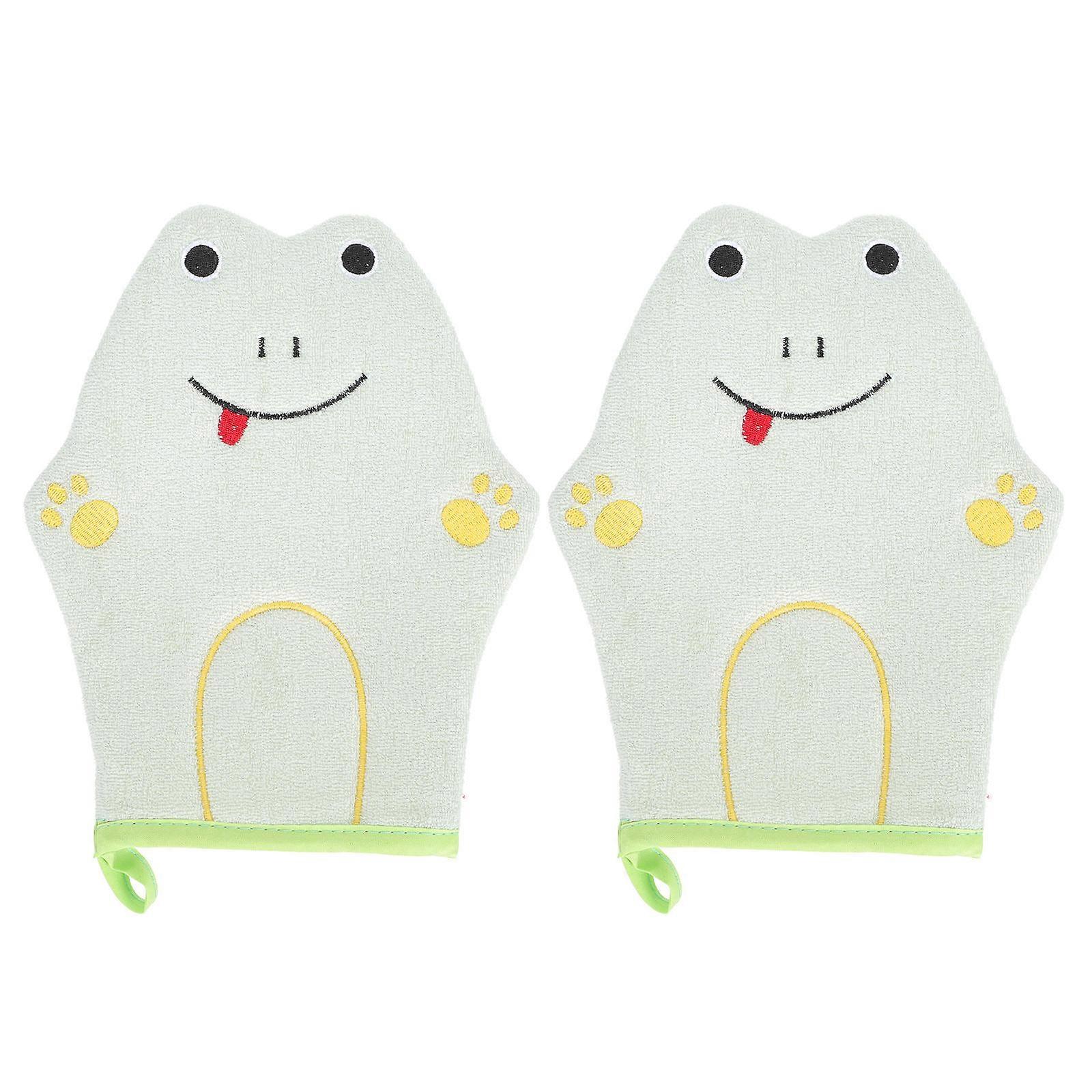 Tecknad badhandskar stimulerar cirkulationen säkert material som reser bad för barn 2st