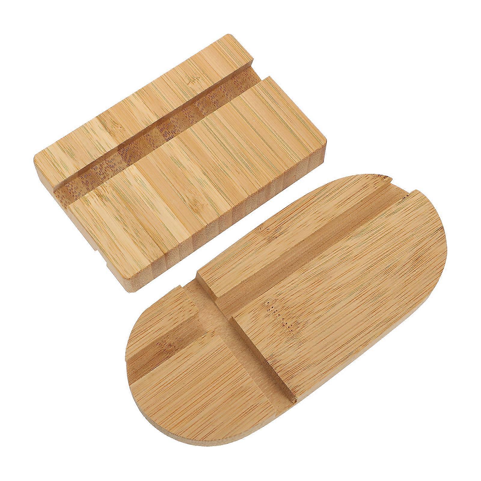 Bamboo Desktop Phone and Tablet Holder for Mobile Devices – Smooth Surface Stand for Streaming and Conferencing, Fits All Smartphones