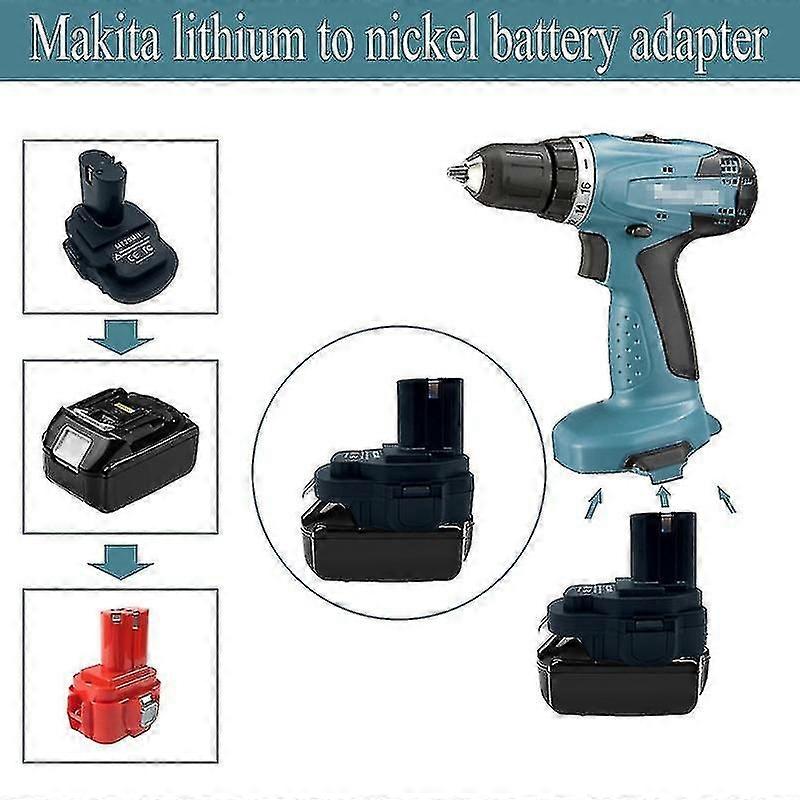 Makita 18v Bl1820/bl1830/bl140/50 מתאם ממיר סוללות ליתיום ל-Makita 18v Ni-mh סוללת Ni-cd 1834 1835 כלי עבודה חשמליים