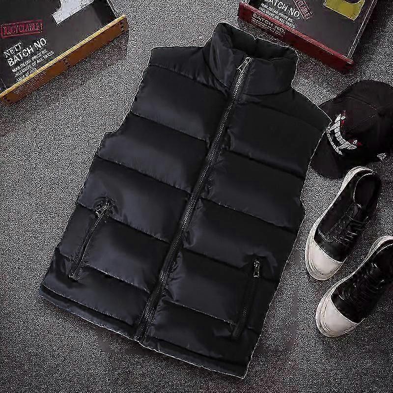 Λευκό Γιλέκο Μπουφάν Άνδρες Slim Fit Stand Κολάρο Αμάνικο Puffer Μπουφάν Άνοιξη Φθινόπωρο Casual γιλέκο Άνδρες Ζεστό παλτό Νέα άφιξη