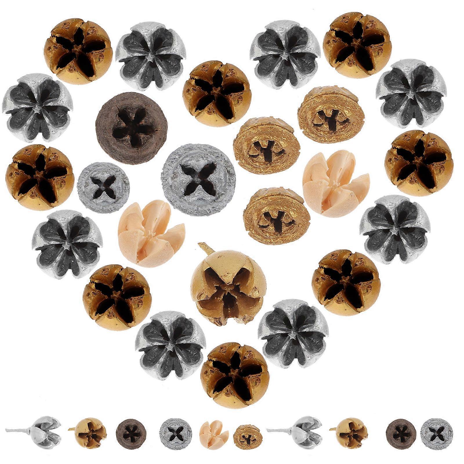 35pcs Decorative Dried Eucalyptus Fruits Craft Supplies for Home Christmas Tree Assorted Color