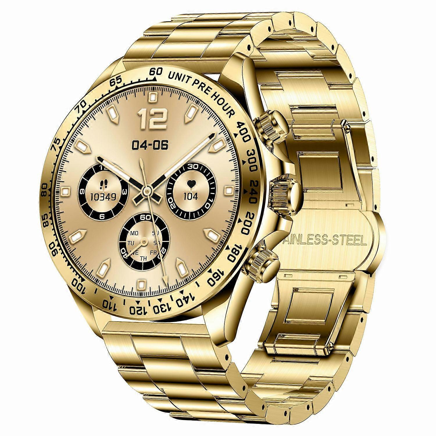 AK63 Bluetooth-compatible Call AMOLED Screen Smart Watch Bracelet with Steel Strap