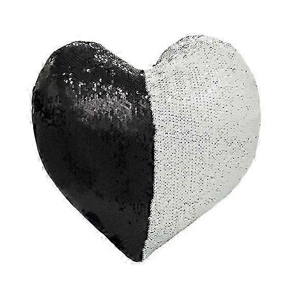 Heat Transfer Printed Decorative Throw Pillow Cover with Visible Zipper - DIY Love Design with Smooth Sequins for Home Decor