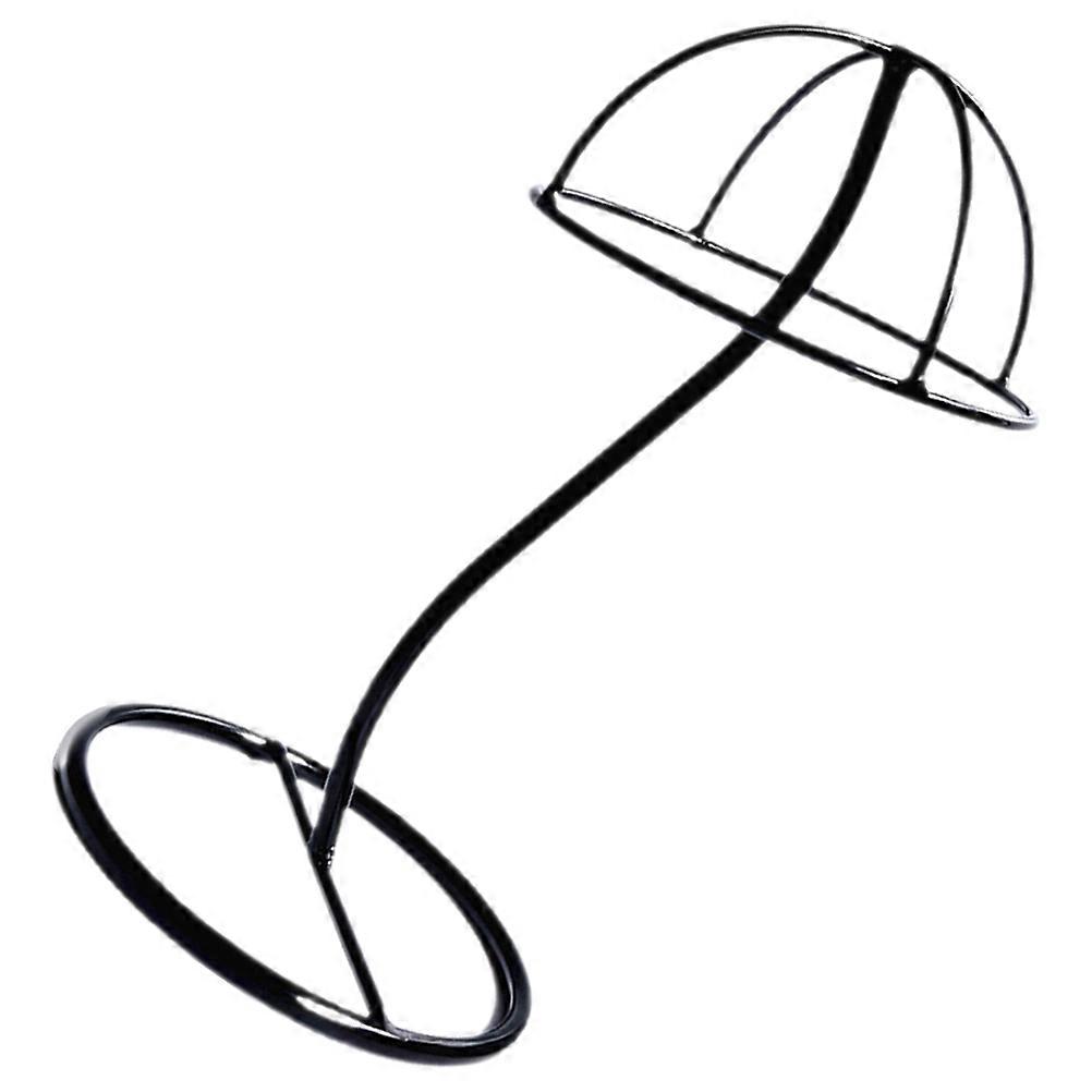Metal Hat Holder for Closet with Sleek Black Finish and Support for Home Use 12.5x8.3 Inches
