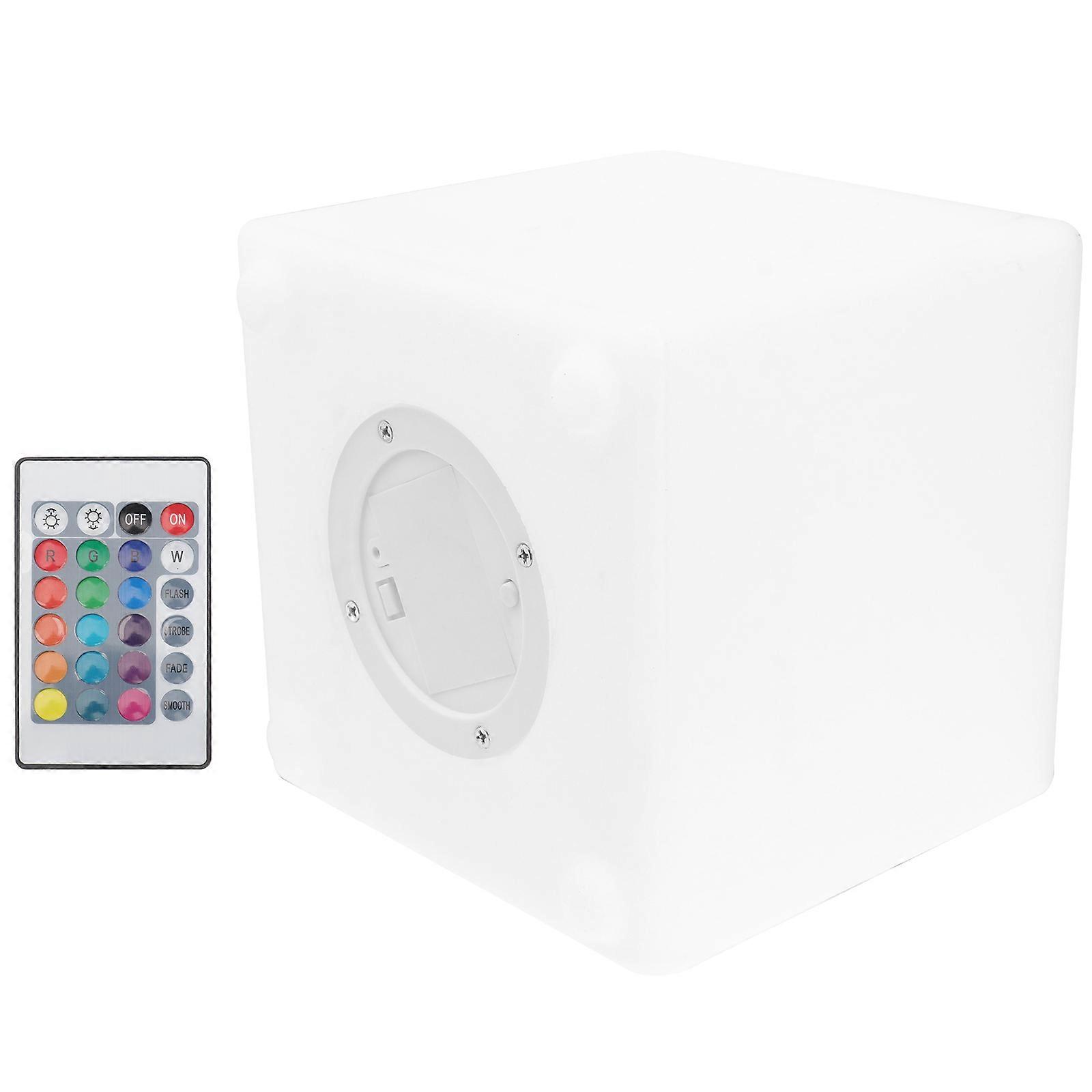 LED Cube Light Color Changing Lamp for Outdoor Garden Lighting Made from Durable PE Material Multi 15cm