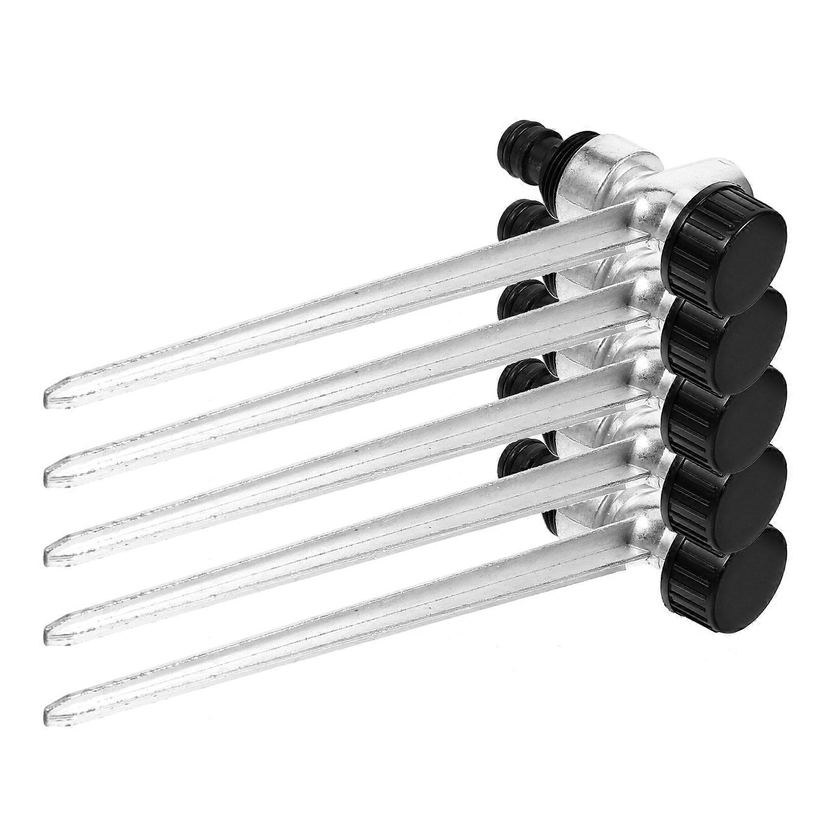 2pcs Silver Plastic Sprinkler Bases for Home with Ground-Insert Design and Multiple Connections