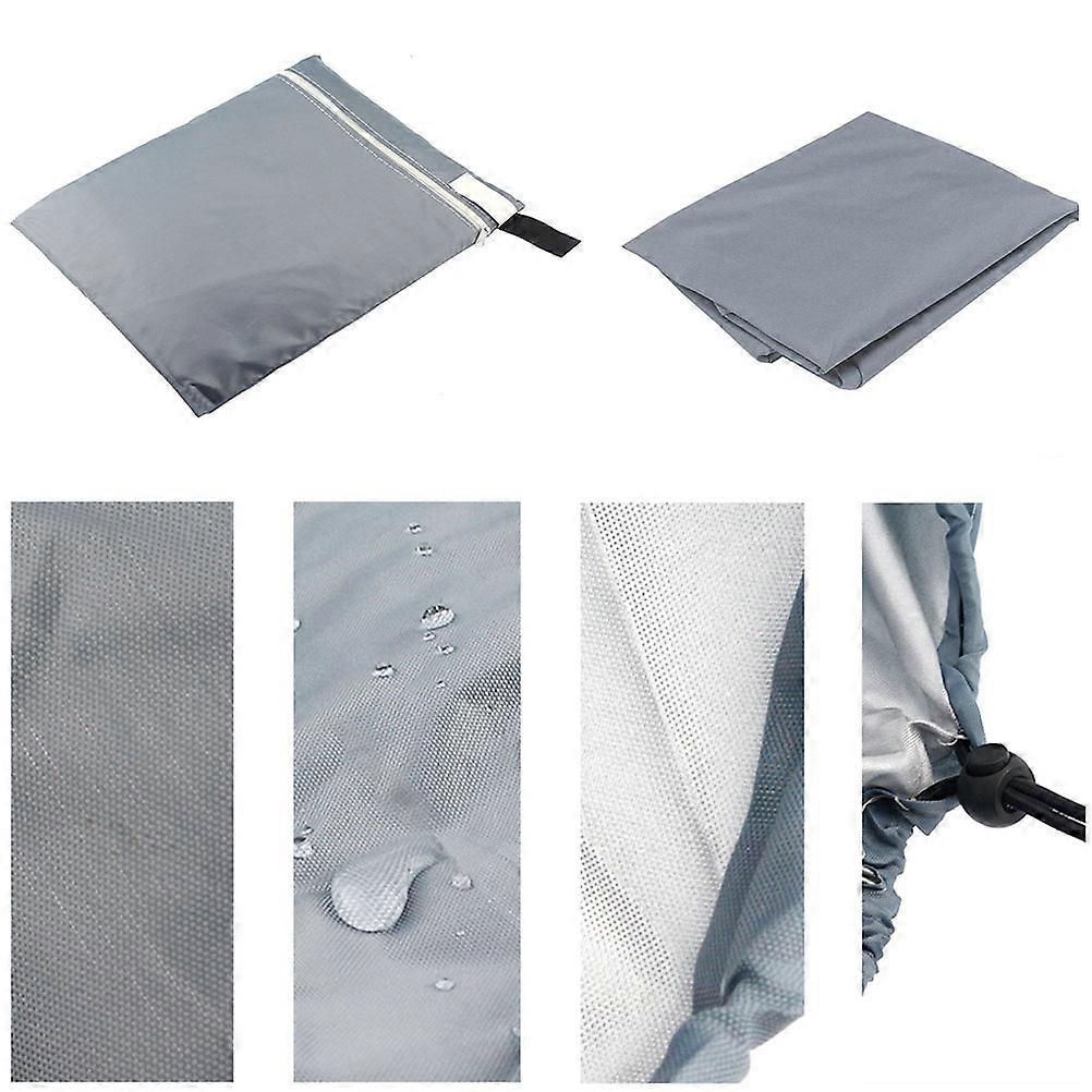 Waterproof Lawn Mower Cover Made of Polyester for Outdoor Use Grey Suitable for All Standard Sizes