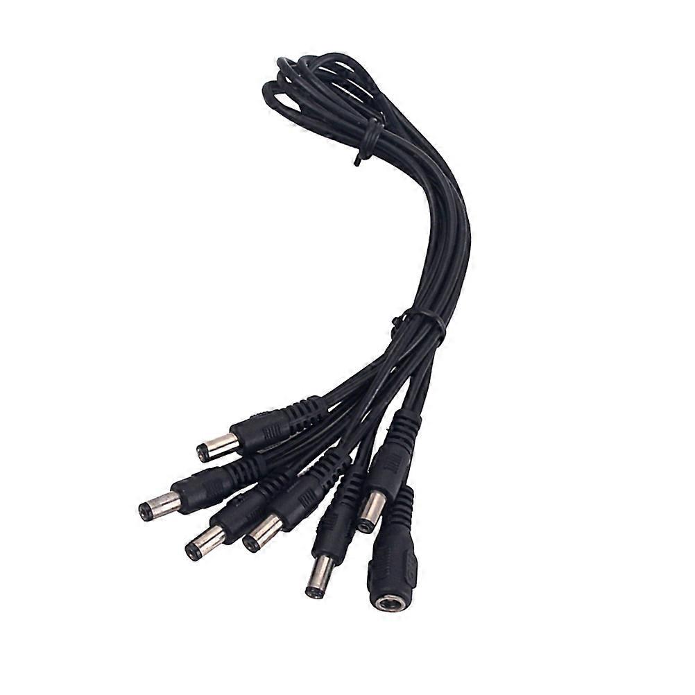 6 Way Power Cable Adapter for Electric Guitar with High Grade Copper Plastic Material Black Color 6