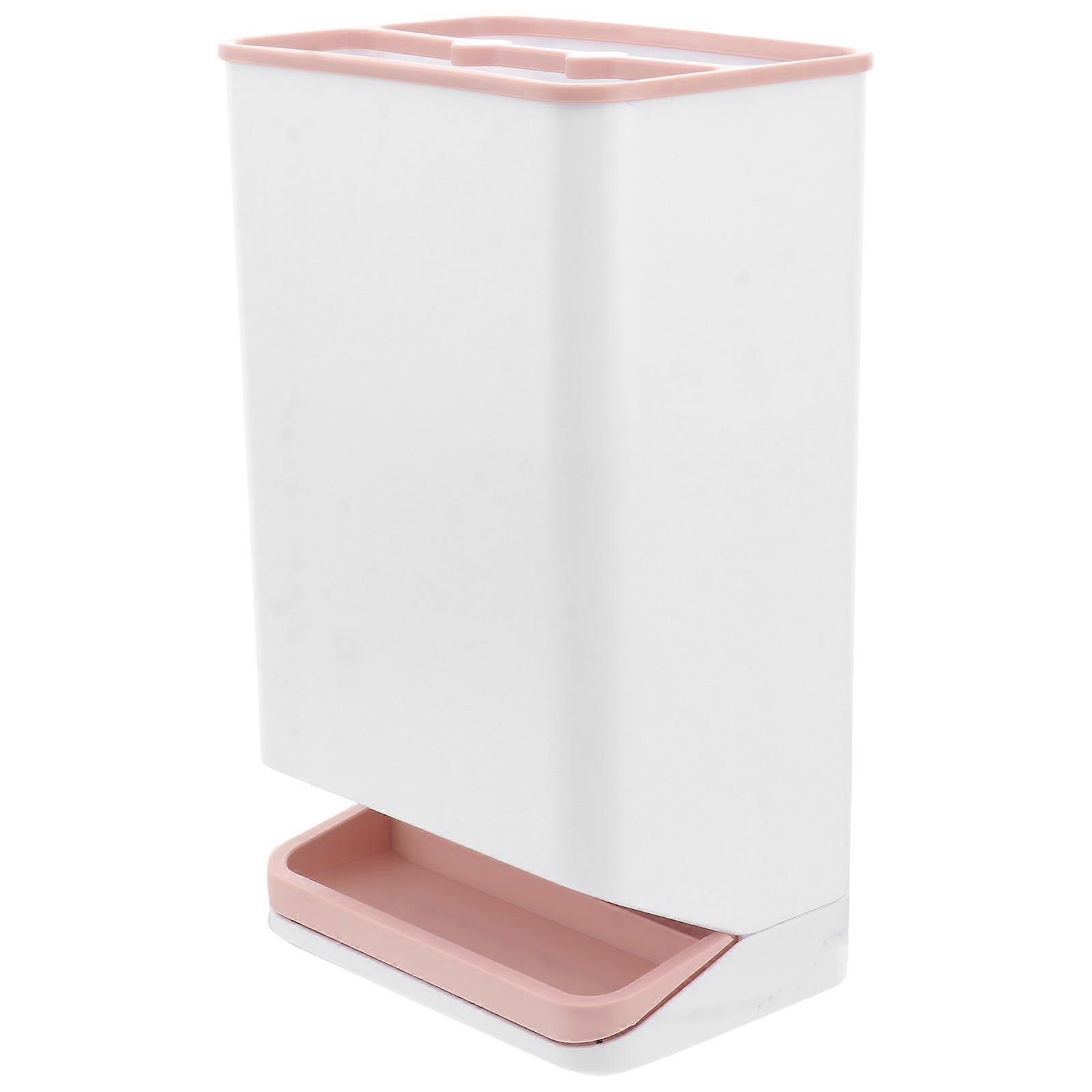 White Umbrella Rack with Detachable Bottom for Leakproof Storage Fits 6 Umbrellas Long or Short 6 Hole Stand