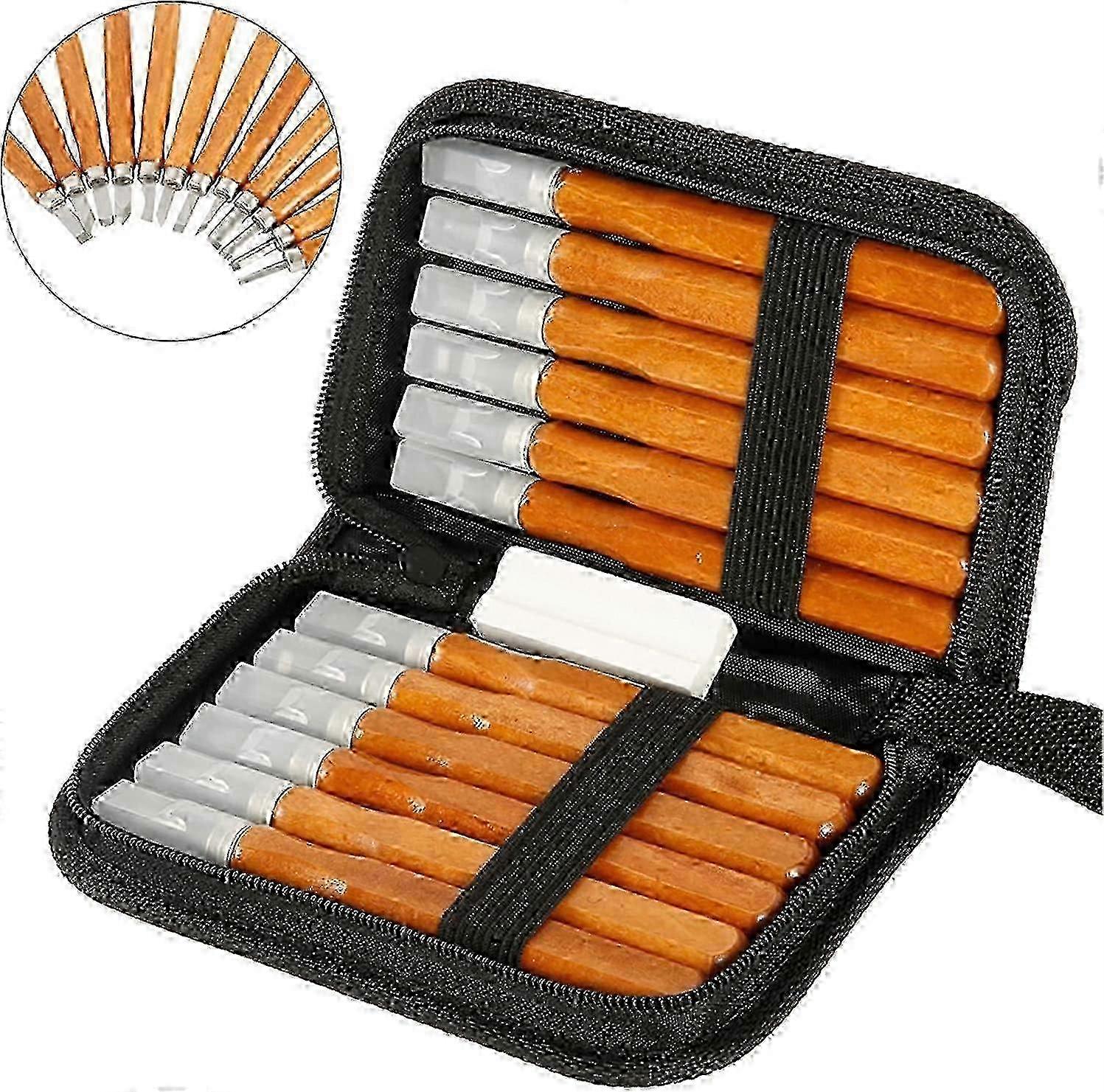 Set of 12 Chisels with Wood Chisels for Woodworking | Wood Working Tools and Accessories | Wood Carving Chisels hwy