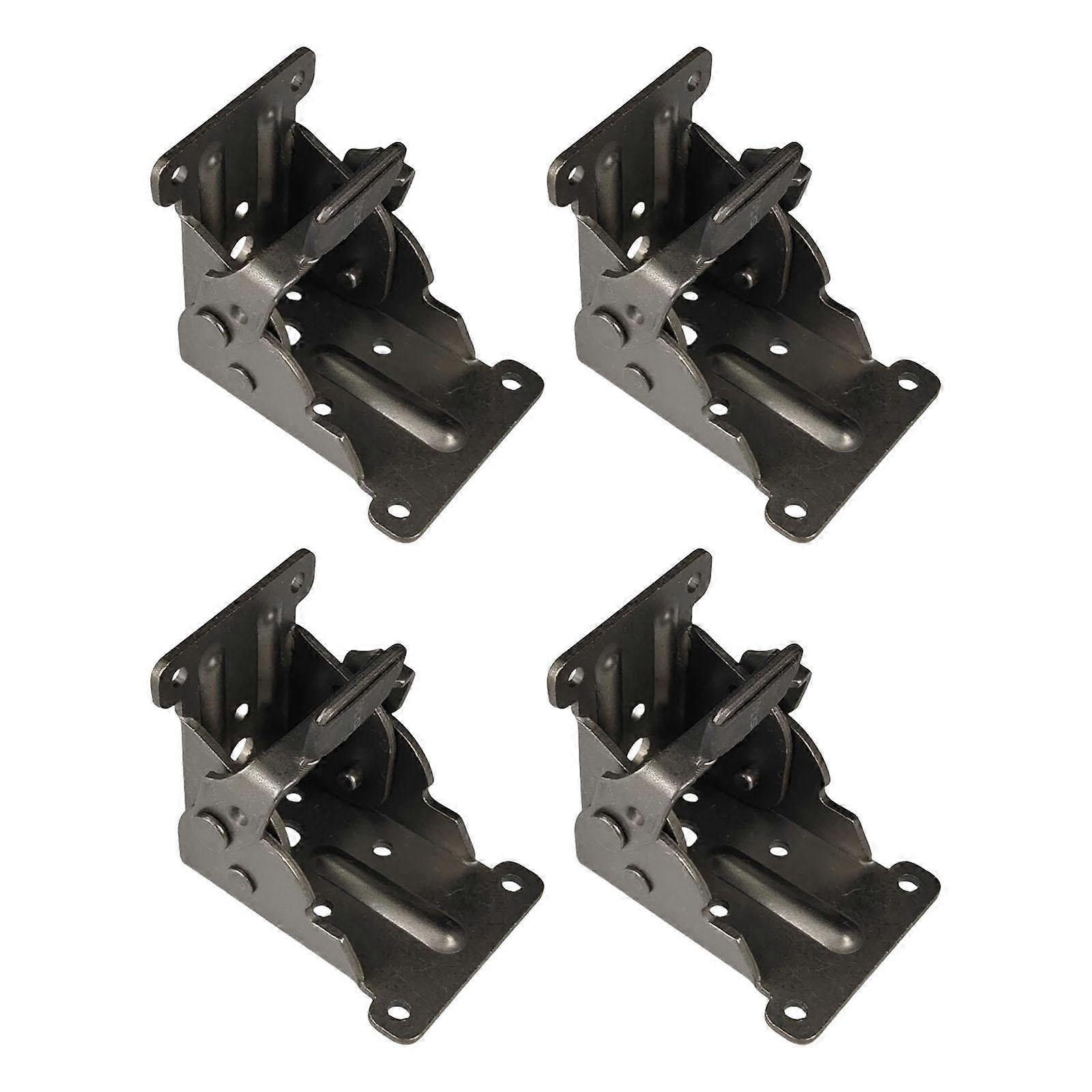 4Pcs 90 Degrees Locking Folding Hinge Self locking Hinge Chair Leg Bracket Hinge Folding Table Extension Support Bracket