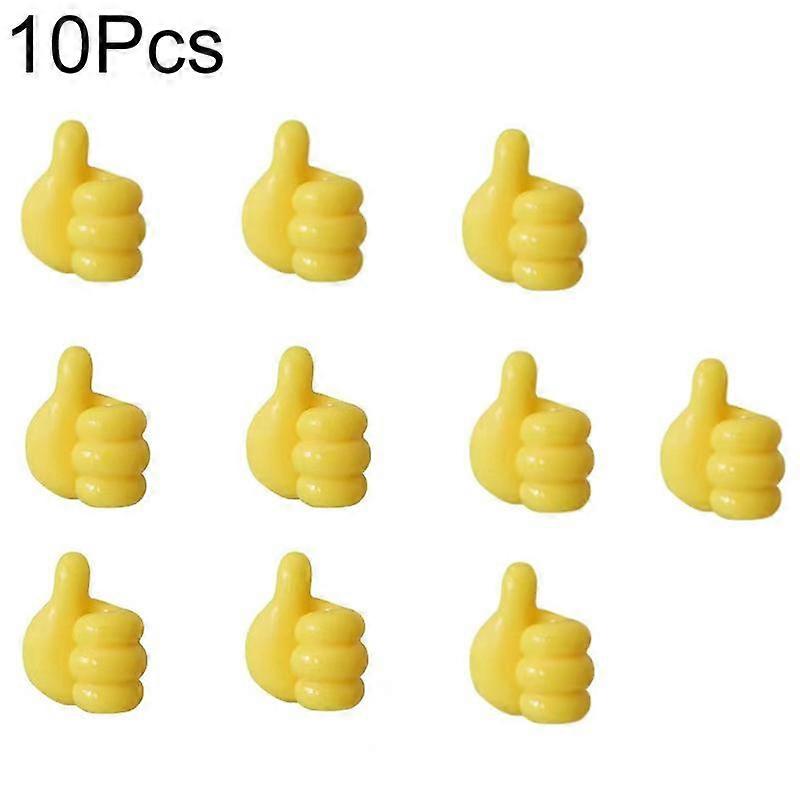 10Pcs Creative 3D Wire Organizer Self-Adhesive Hand-shaped Wall Decor Gadget Holder Thumb Hooks Mini Hook Key Hanger