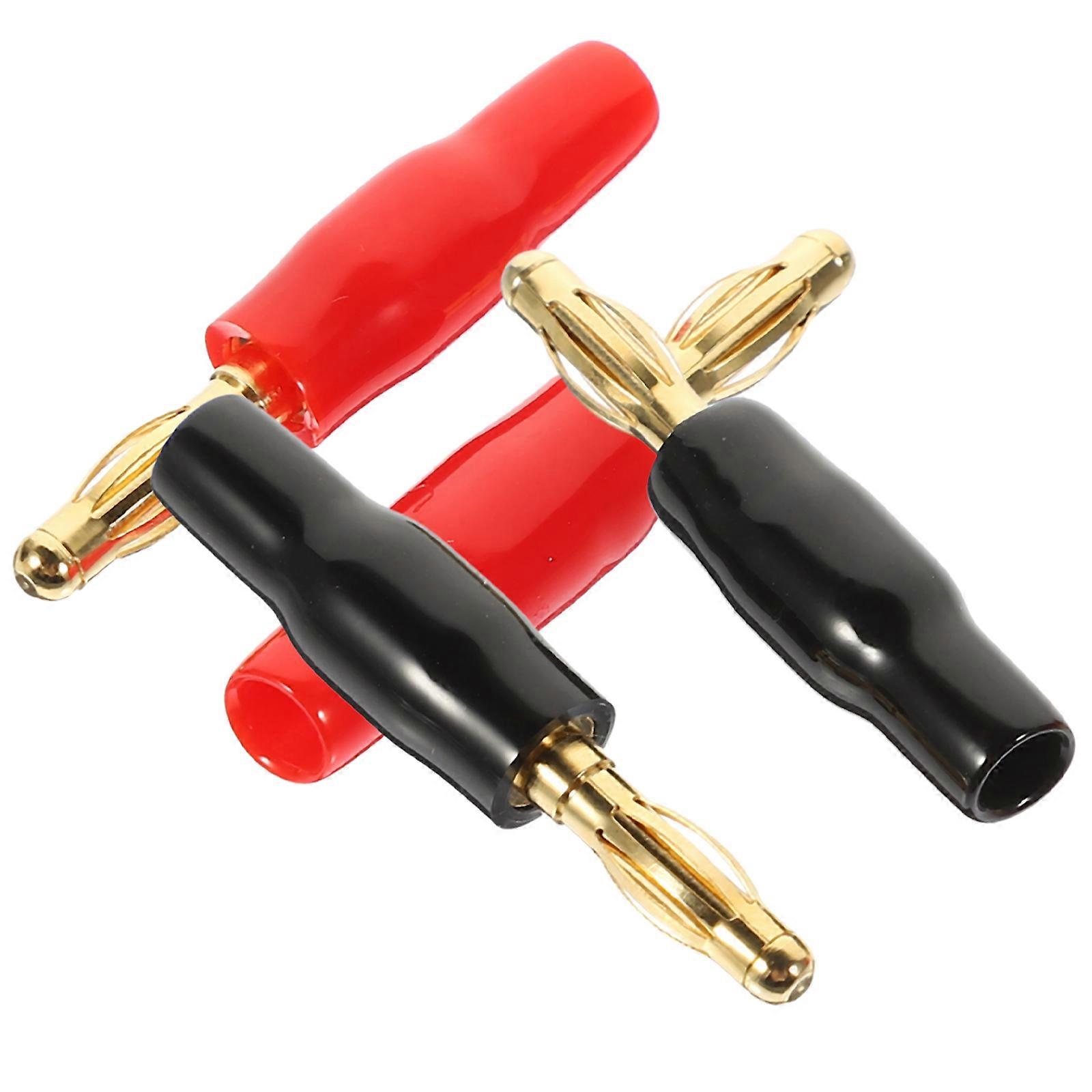 4pcs Gold Plated Banana Plug Connectors for Amplifiers and Audio Systems – Durable for Home Theater and Surround Sound Setups