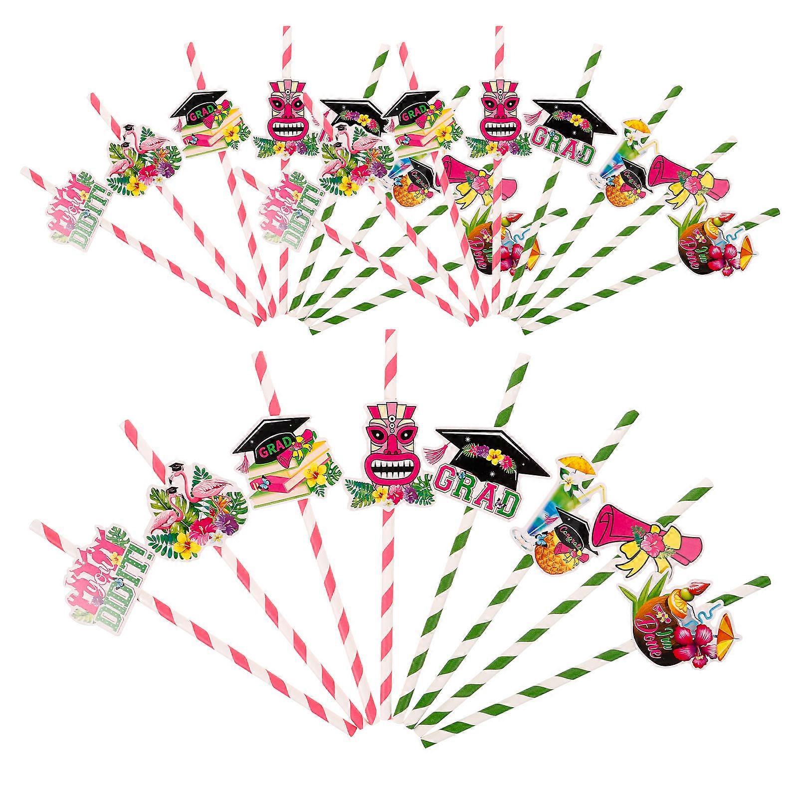 Coloured Straws For Kids And Guests Perfect For Cocktail Parties Multicolor 24Pcs