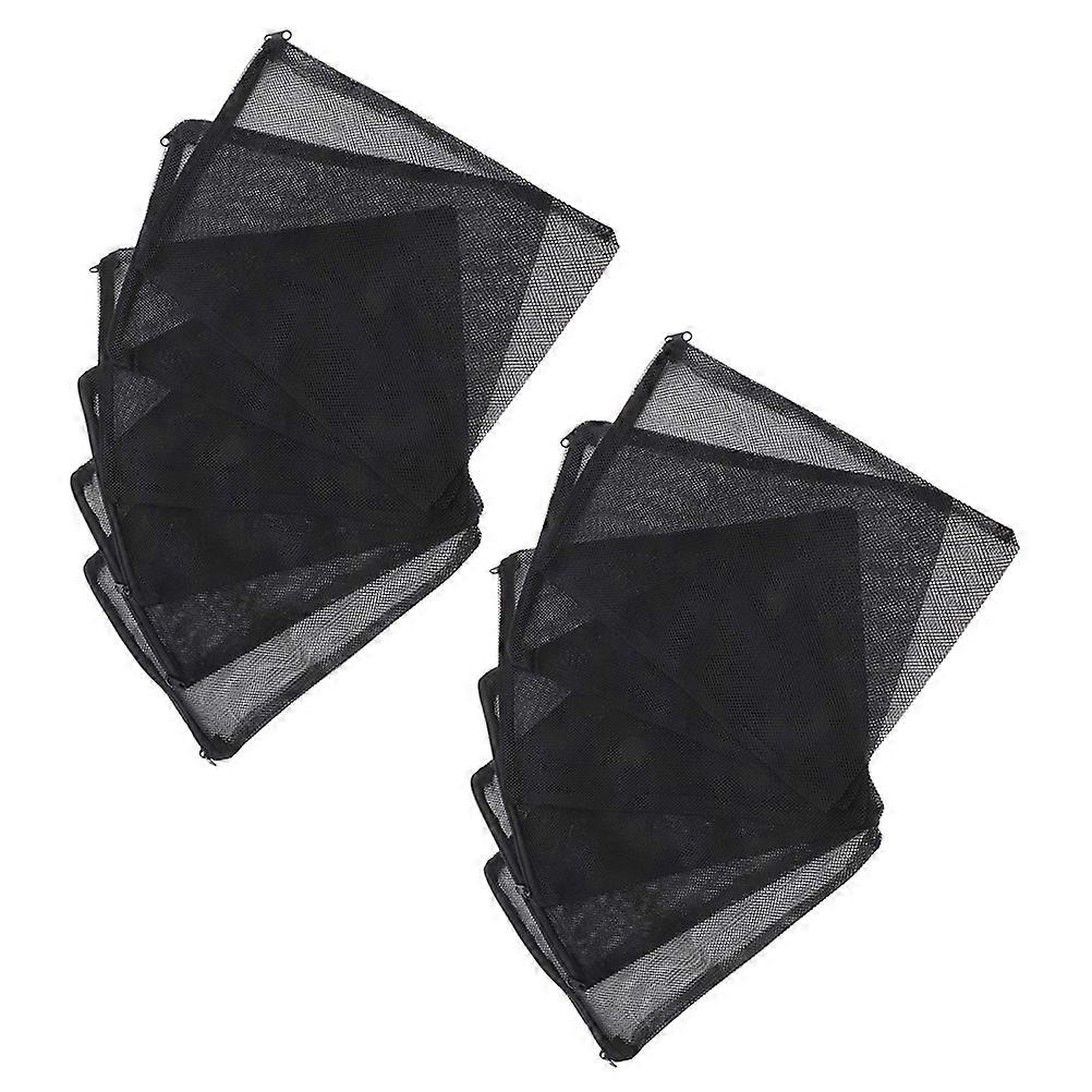 Pond Pump Filter Mesh Bag Rectangular Polyester Black For Aquarium Enthusiasts 10Pcs