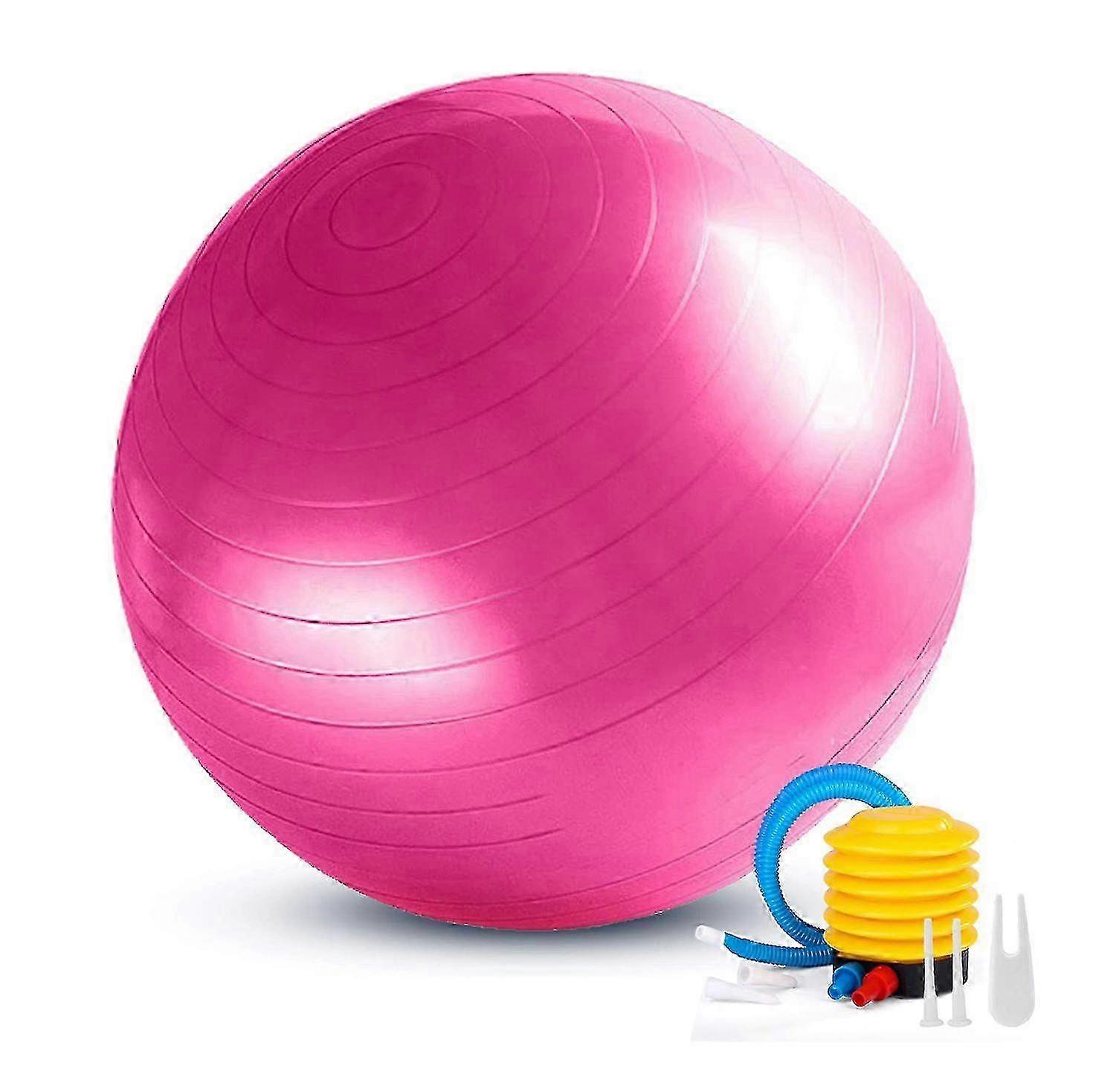 Ballon d’entraînement de base pour la gymnase le yoga et le Pilates avec pompe à air Rose 85 cm