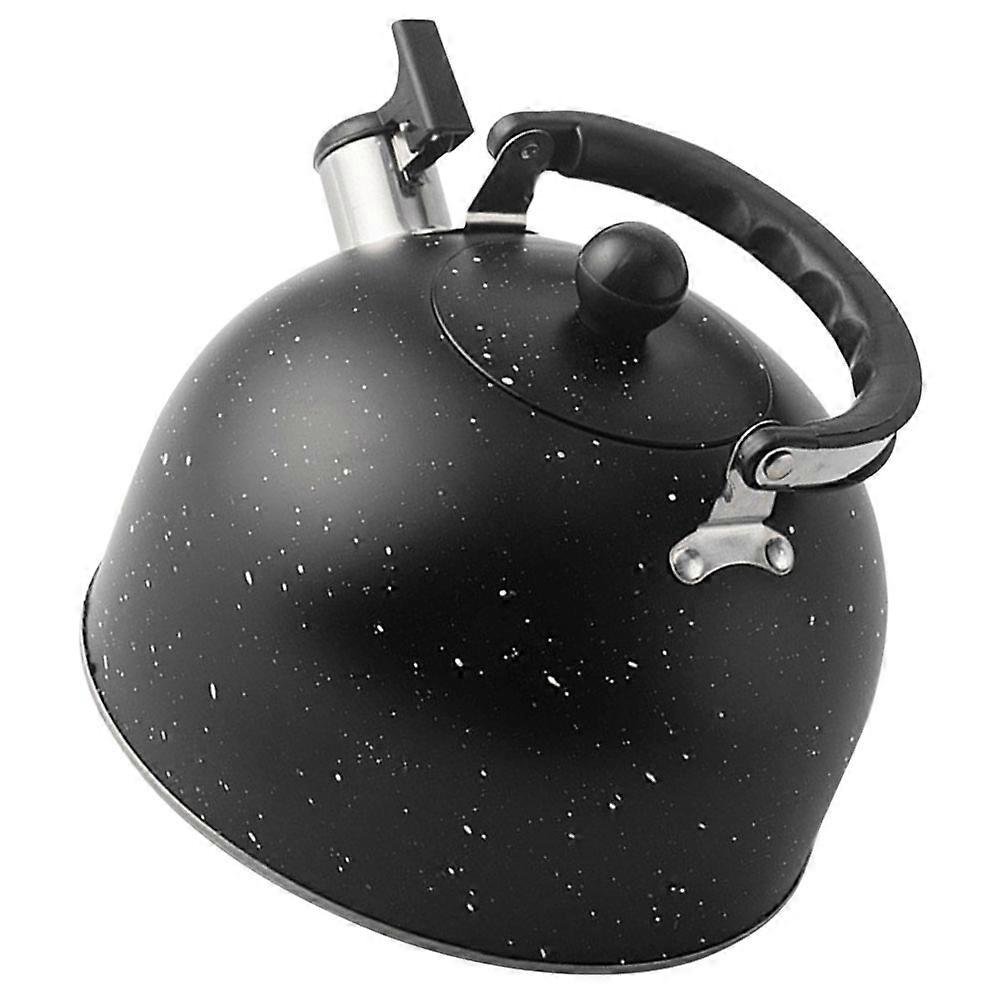 Whistling Kettle Stainless Steel Kitchen Use Multi Heat Source Compatibility Black 1Set