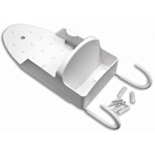 vhbw wall mount bracket compatible with iron, ironing board white - iron holder, stable, practical, space-saving