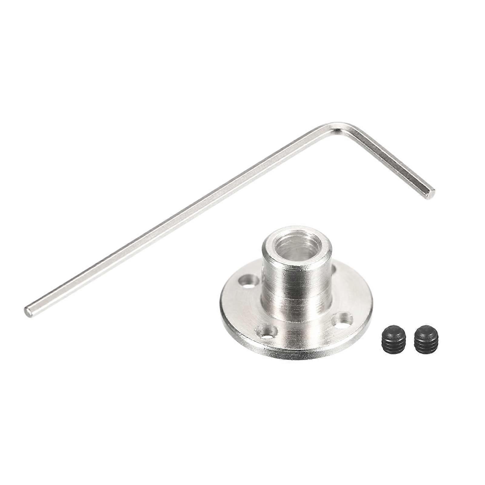 6 mm Flange Coupling Connector Shaft Axle Fittings for DIY RC Model Motors, 2 Pieces Mounting Screw 1 Piece Hex Key 6mm