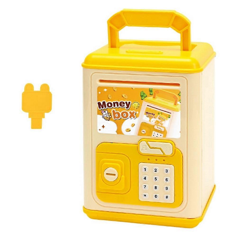 WF990-17 Creative ATM Money Saving Box for Kids Electronic Automatic Bill Rolling Piggy Bank with Password and Key