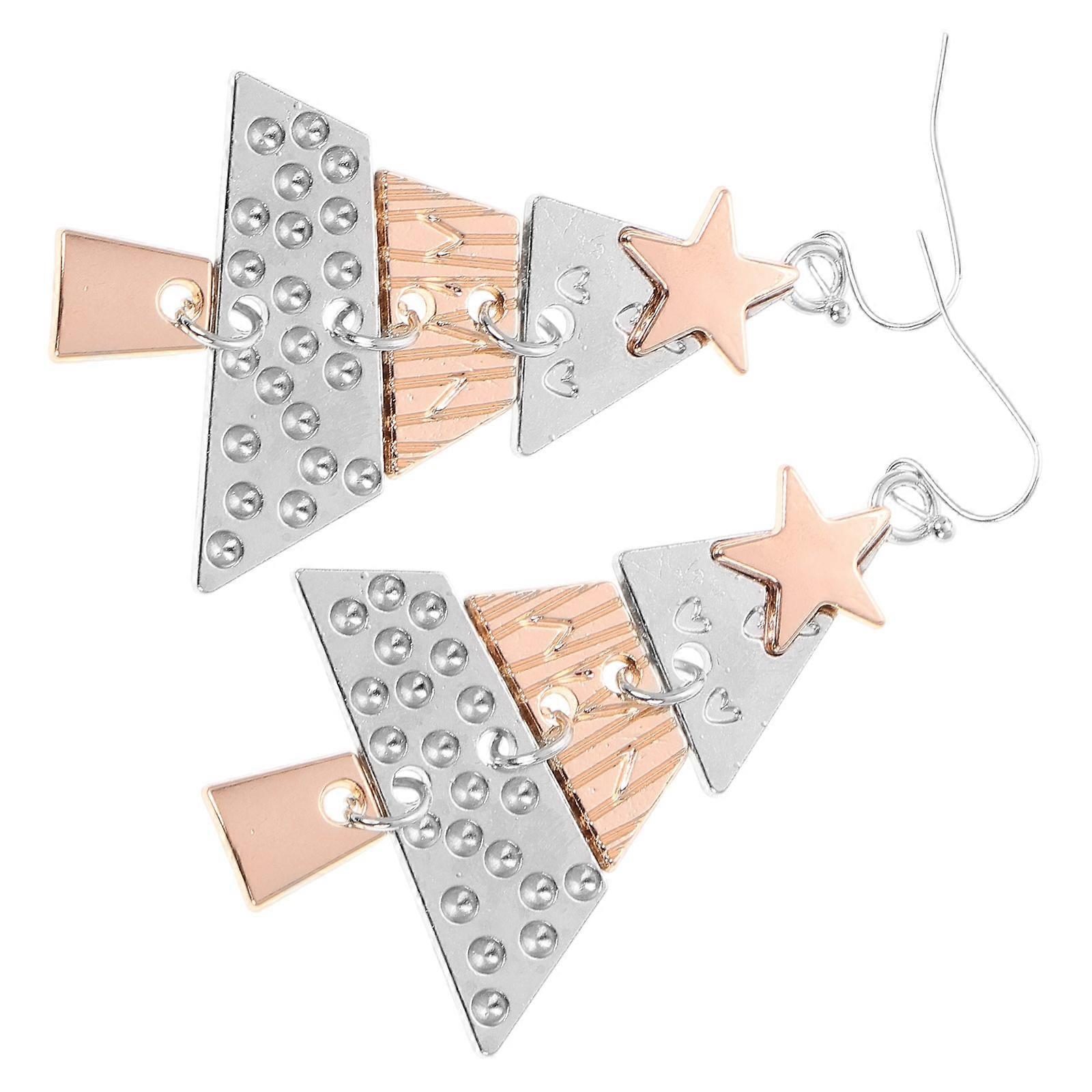 Christmas Tree Earrings Statement Accessory For Women Assorted Color Statement 1 Pair