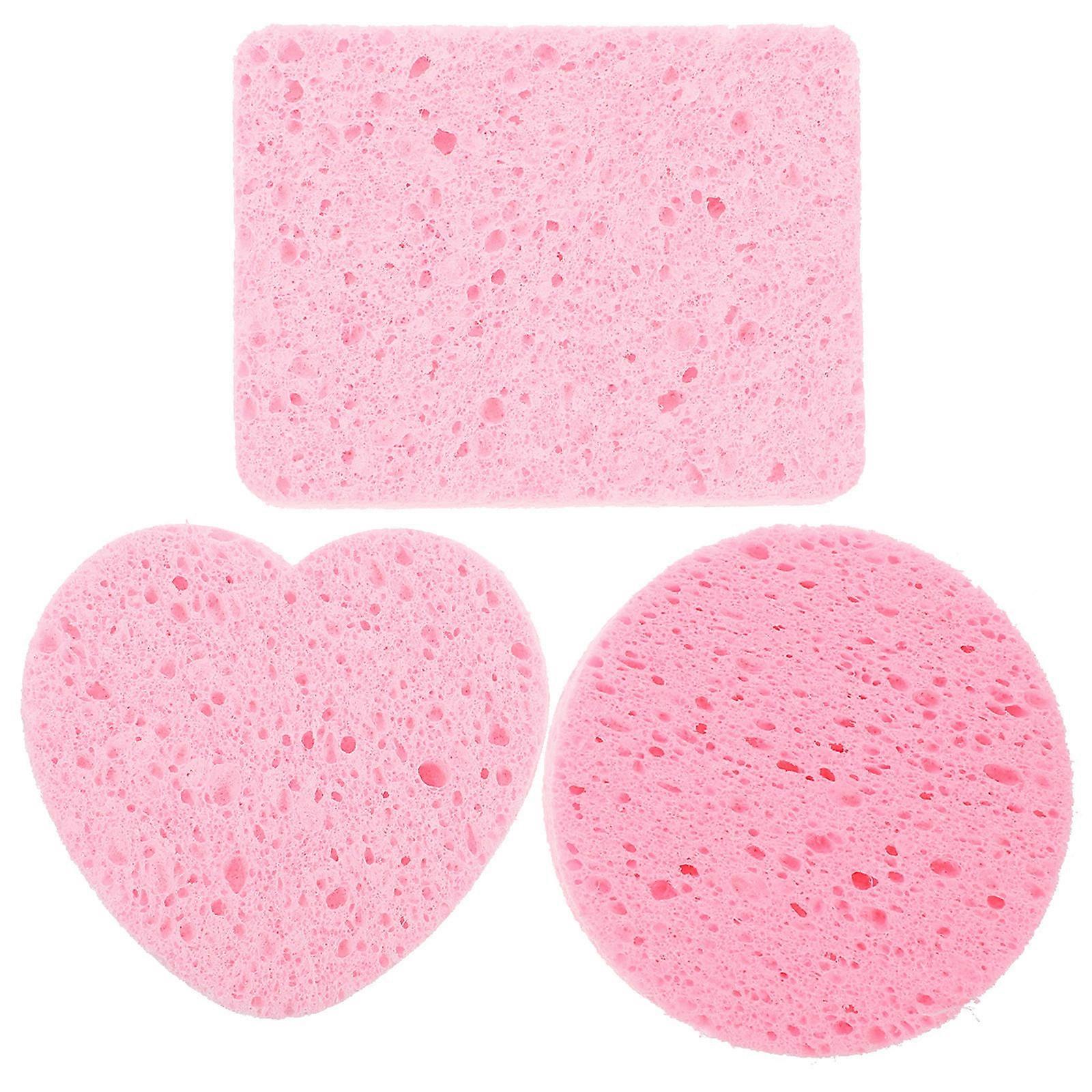 High Absorbent Watercolor Painting Sponges Set Of 3Pcs For Drawing Tools In Pink Color Perfect For Brush Cleaning