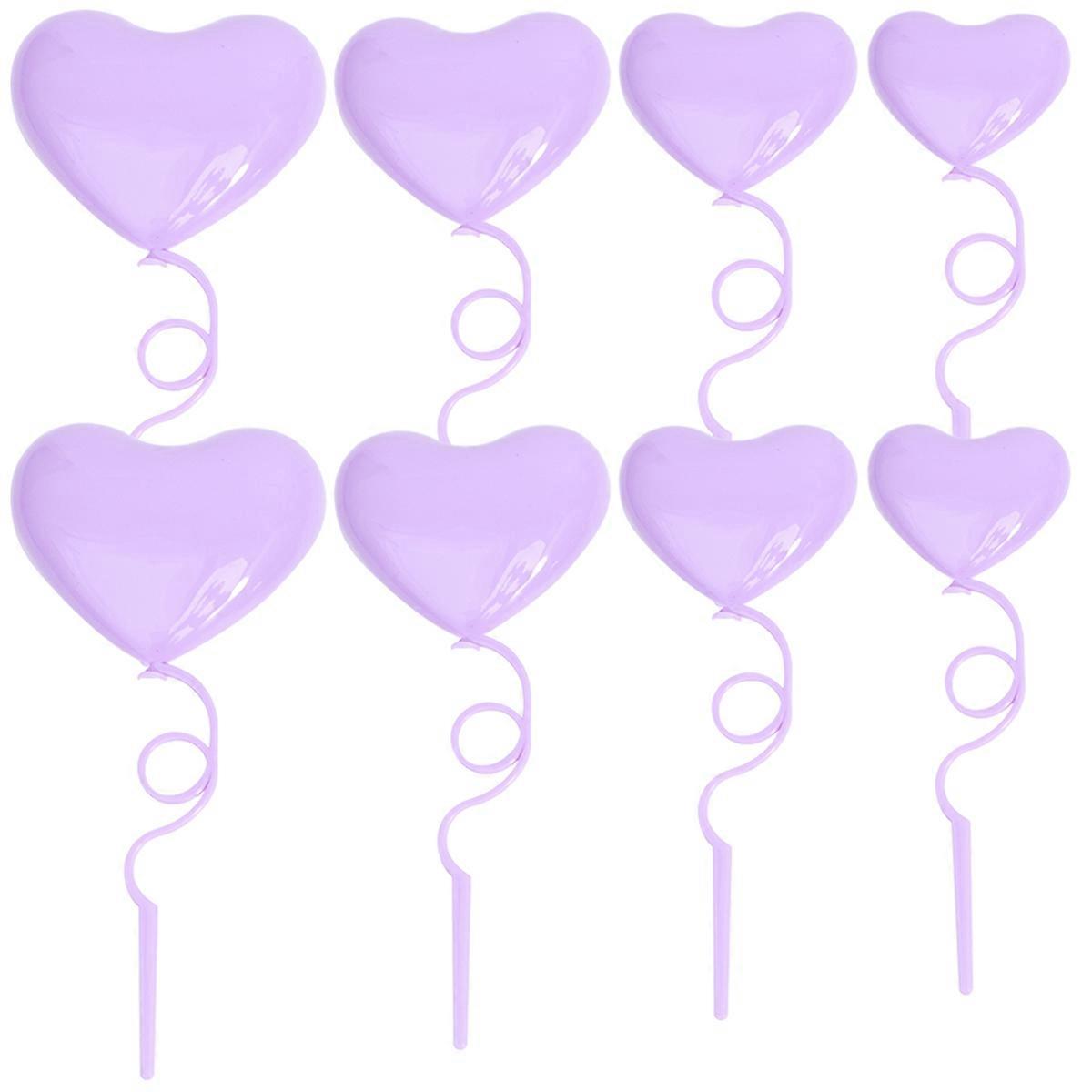 Heart Shaped Cake Picks for Decoration Plastic Violet Color Safe for Cake Decorating Use 40 Pieces