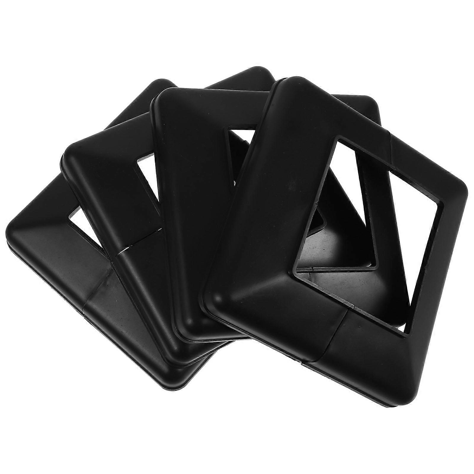 4pcs Decorative Post Base Covers for Stairs, Balconies, Decks – Easy Install Column Wraps to Enhance Aesthetics and Hide Railing Post Damage