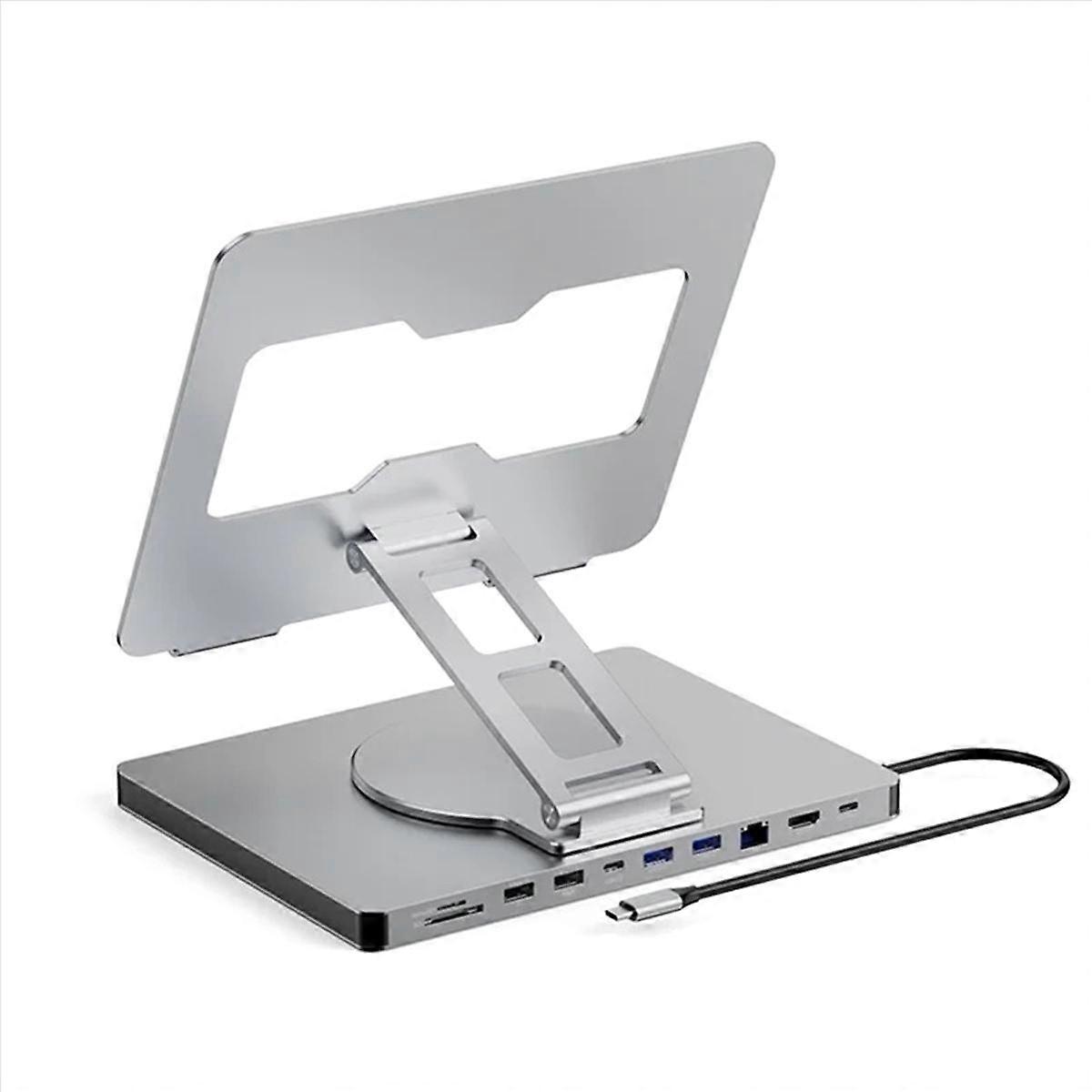 Multifunction 10 In 1 Docking Station With USB Hub Card Reader RJ45 For Tablet Holder Docking Station Laptop Foldable Universal Bracket Holder
