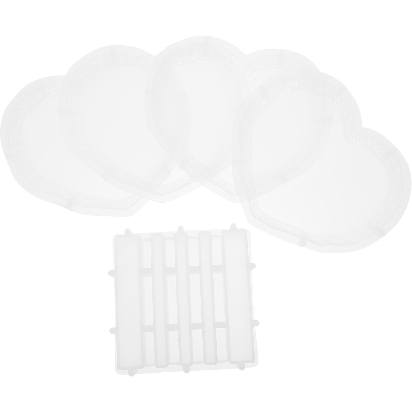 Heart Shaped Teacup Coaster Mold in Silicone for DIY Use Transparent and Durable Craft Supplies