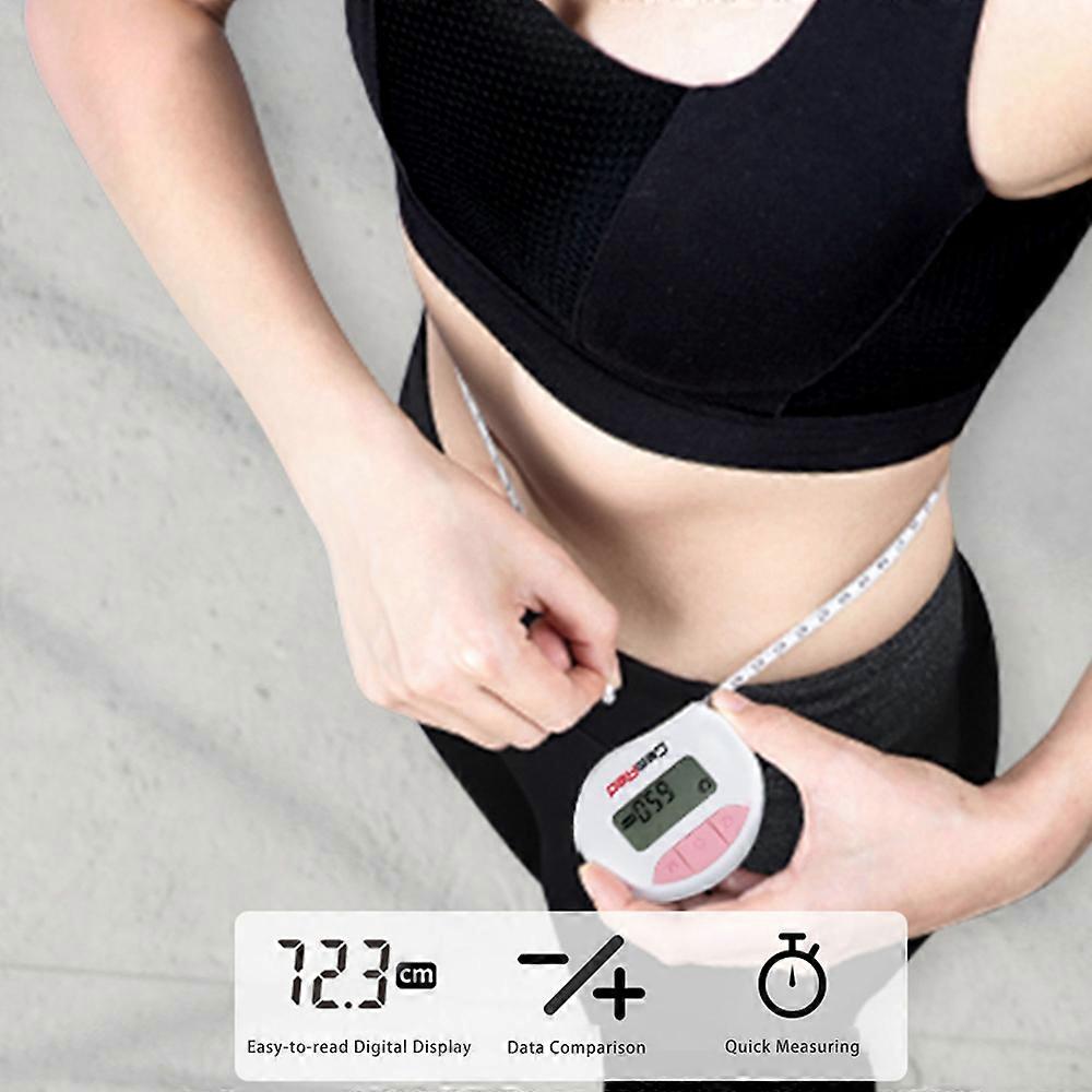 Digital Measuring Tape Accurate Body Measurement Tool, GemRed Electronic Tape with Digital Display for Waist Arm Leg Circumference Pink