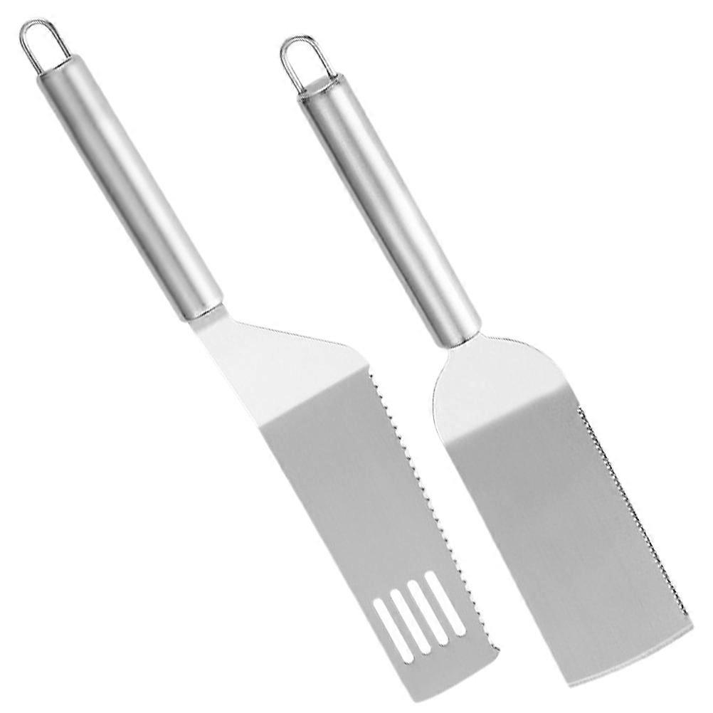 Stainless Steel Pizza Server for Kitchen Use Silver Professional Baking Tool 2Pcs