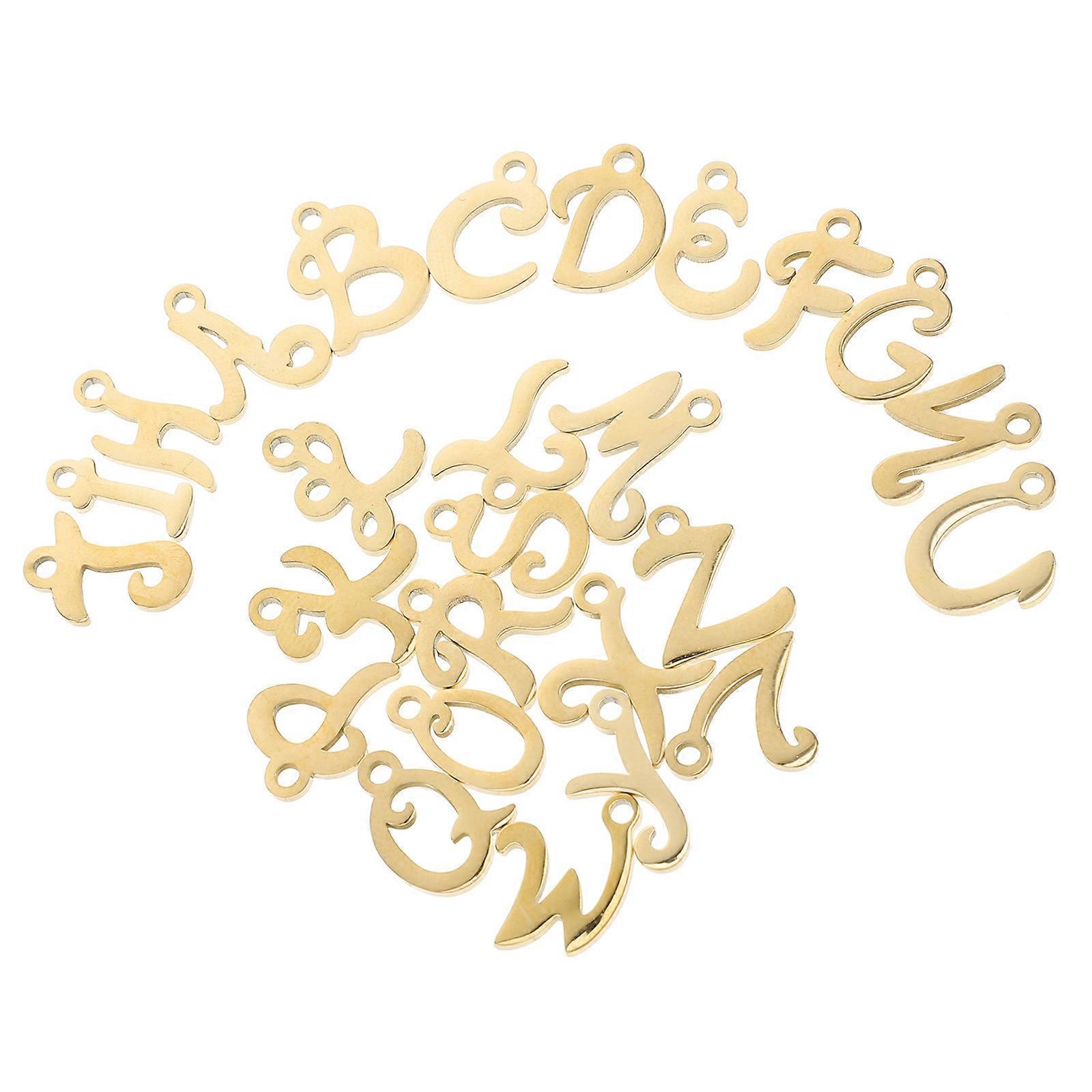 Versatile Alphabet Charms for DIY Projects, Sleek Design Letter Pendants for Crafting