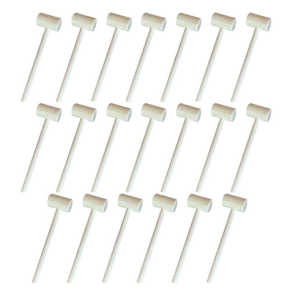 Mini Hammer Toy for Kids Hand Eye Coordination Craft Tool Synthetic Material Khaki 20pcs