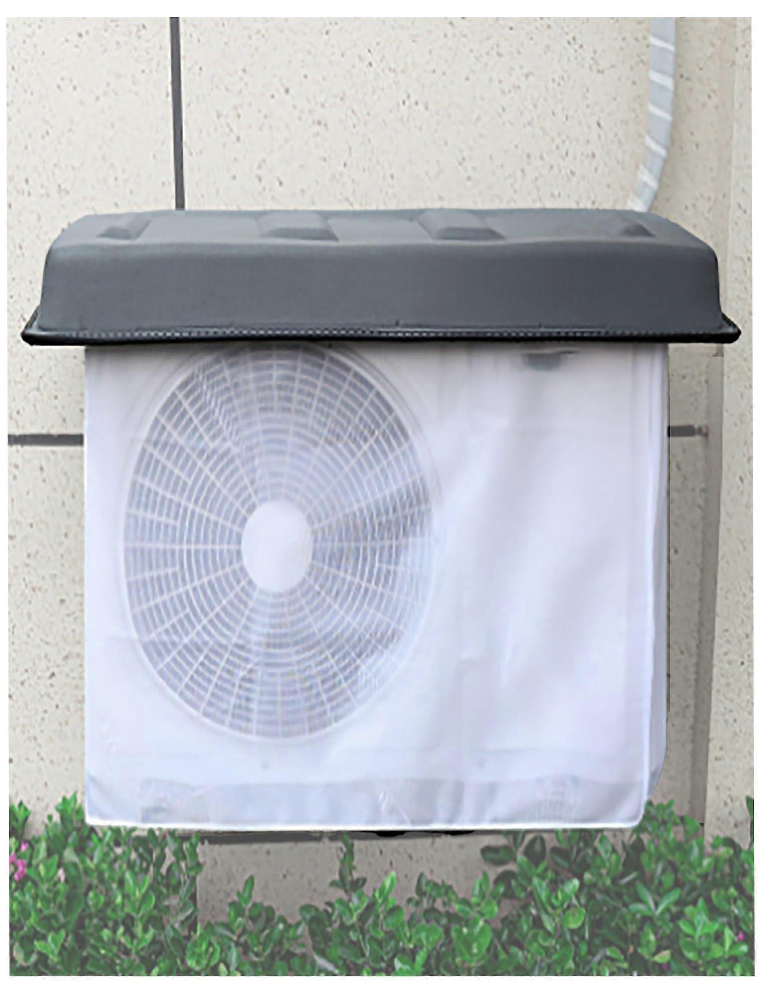 Klimaanlagenabdeckung for Außengeräte, 88x38cm Mini-Split & Fenstergeräteabdeckung, Natural Material with Schutznetz